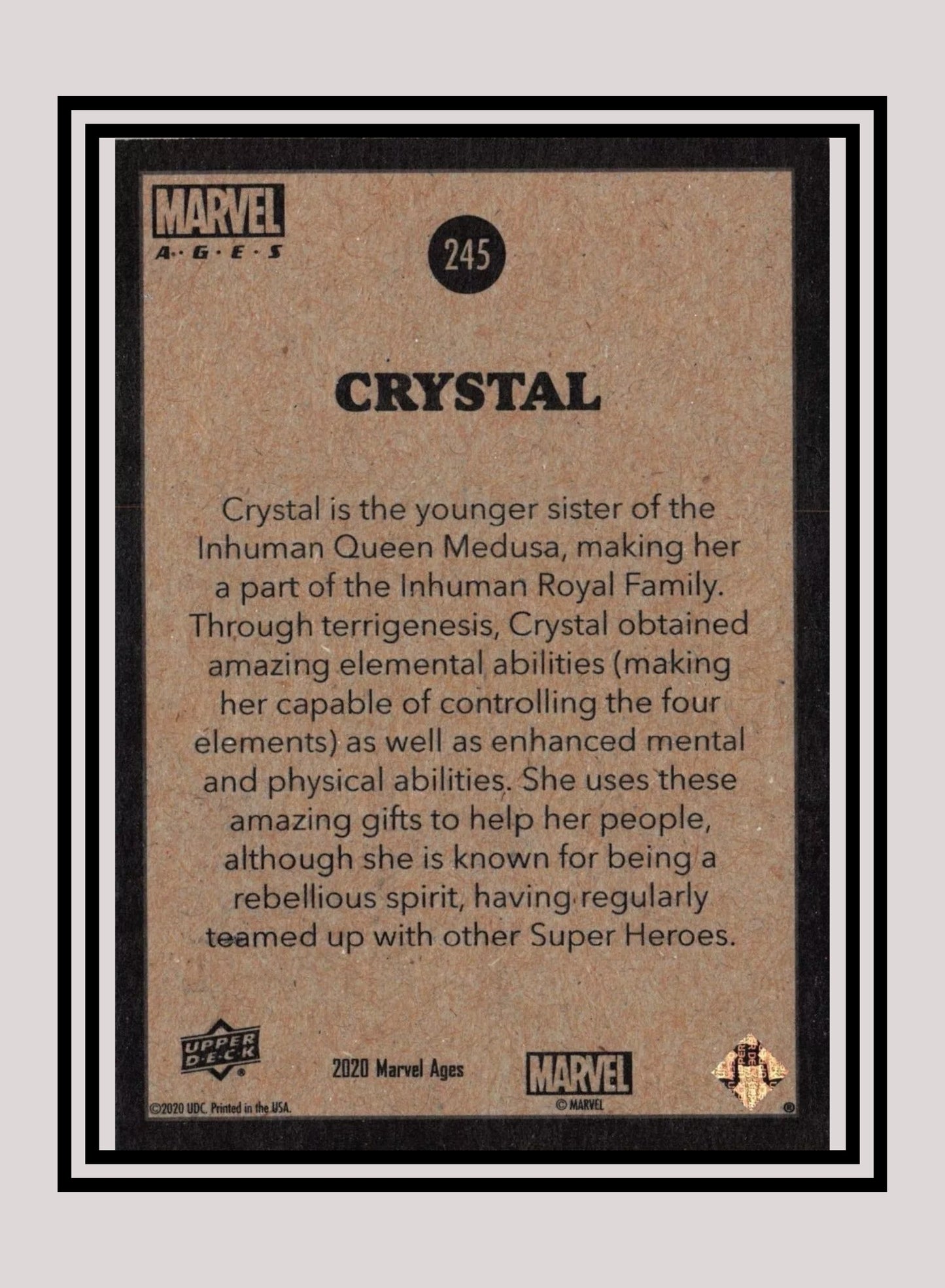 Marvel! 1x Crystal - Base (#245 - 2020 Upper Deck Marvel Ages)