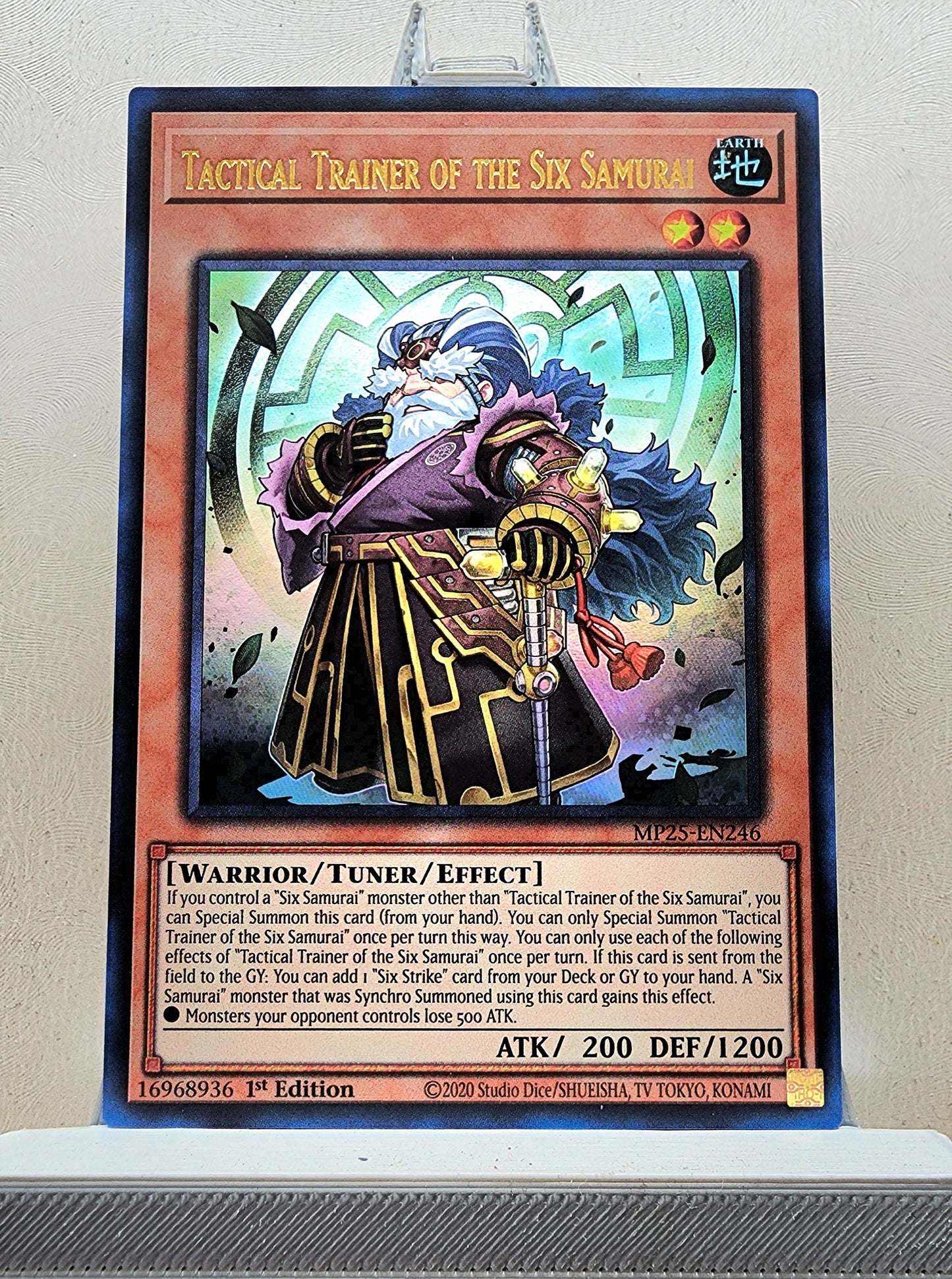 Yugioh! 1x Tactical Trainer of the Six Samurai (MP25 - Ultra Rare) 1st Edition