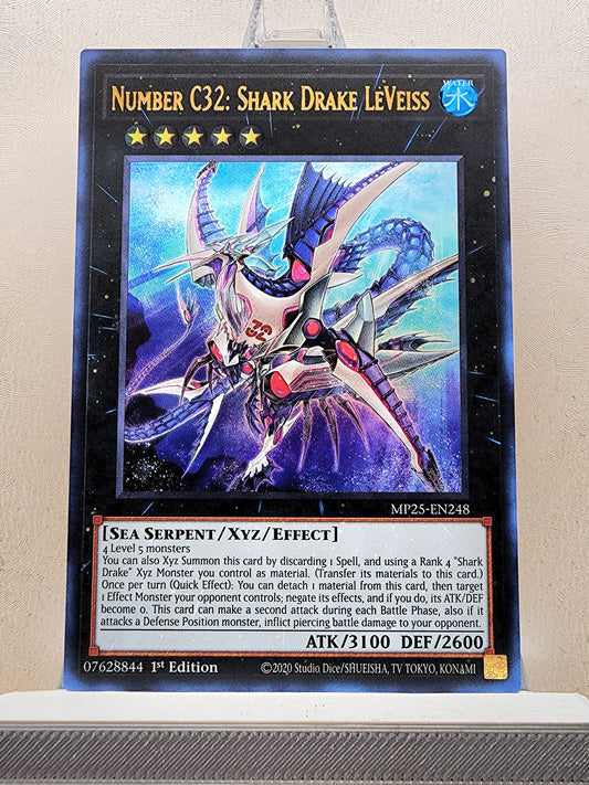 Yugioh! 1x Number C32: Shark Drake LeVeiss (MP25 - Ultra Rare) 1st Edition