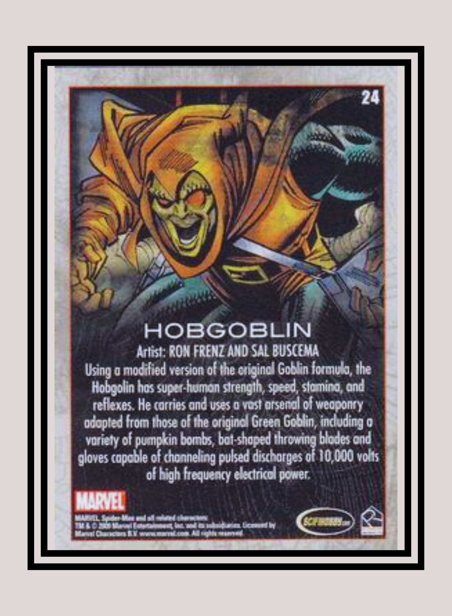 Marvel! 1x Hobgoblin - Base (#24 - 2009 Rittenhouse Spiderman Archives)