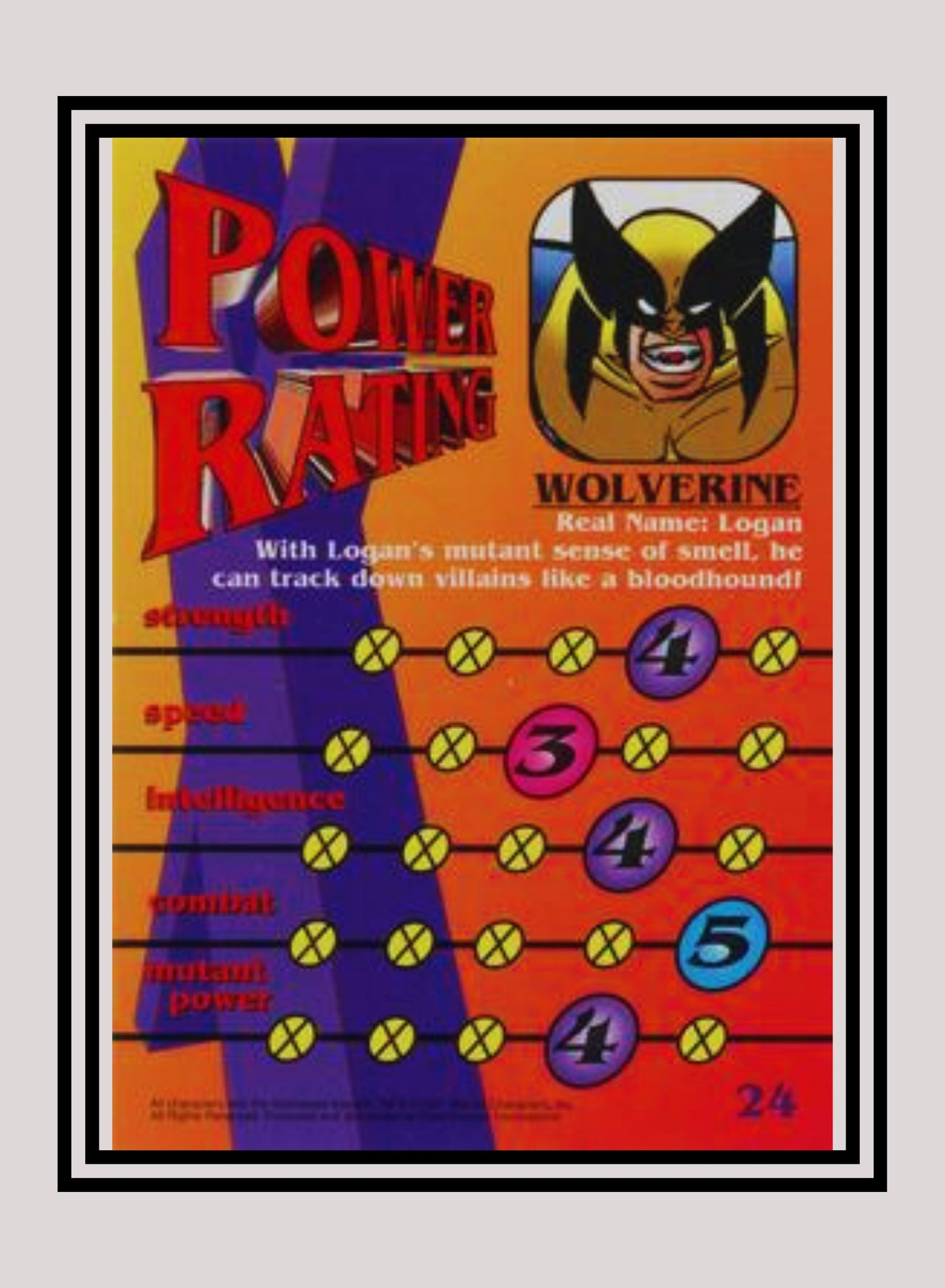 Marvel! 1x Wolverine - Base (#24 - 1997 Fleer X-Men International)