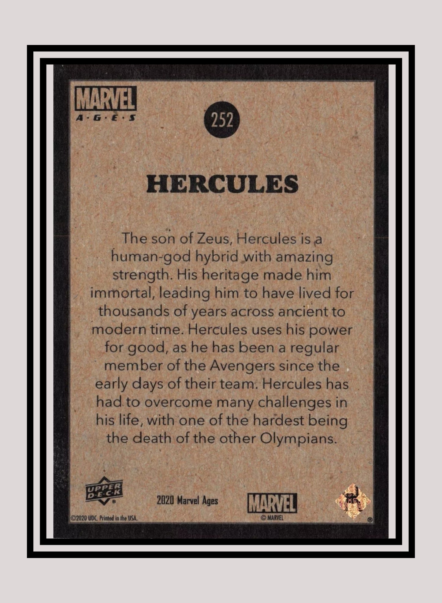 Marvel! 1x Hercules - Base (#252 - 2020 Upper Deck Marvel Ages)