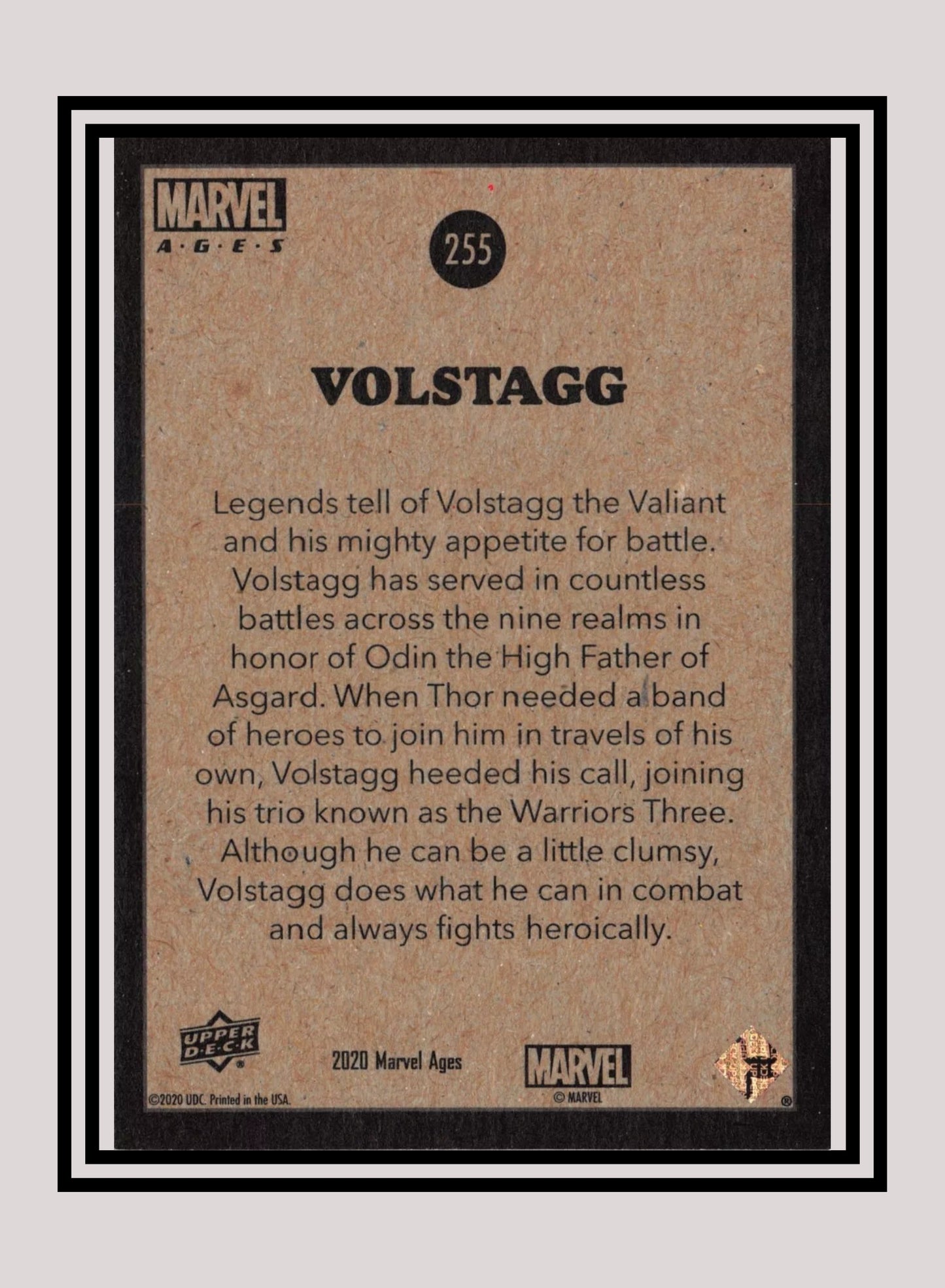 Marvel! 1x Volstagg - Base (#255 - 2020 Upper Deck Marvel Ages)