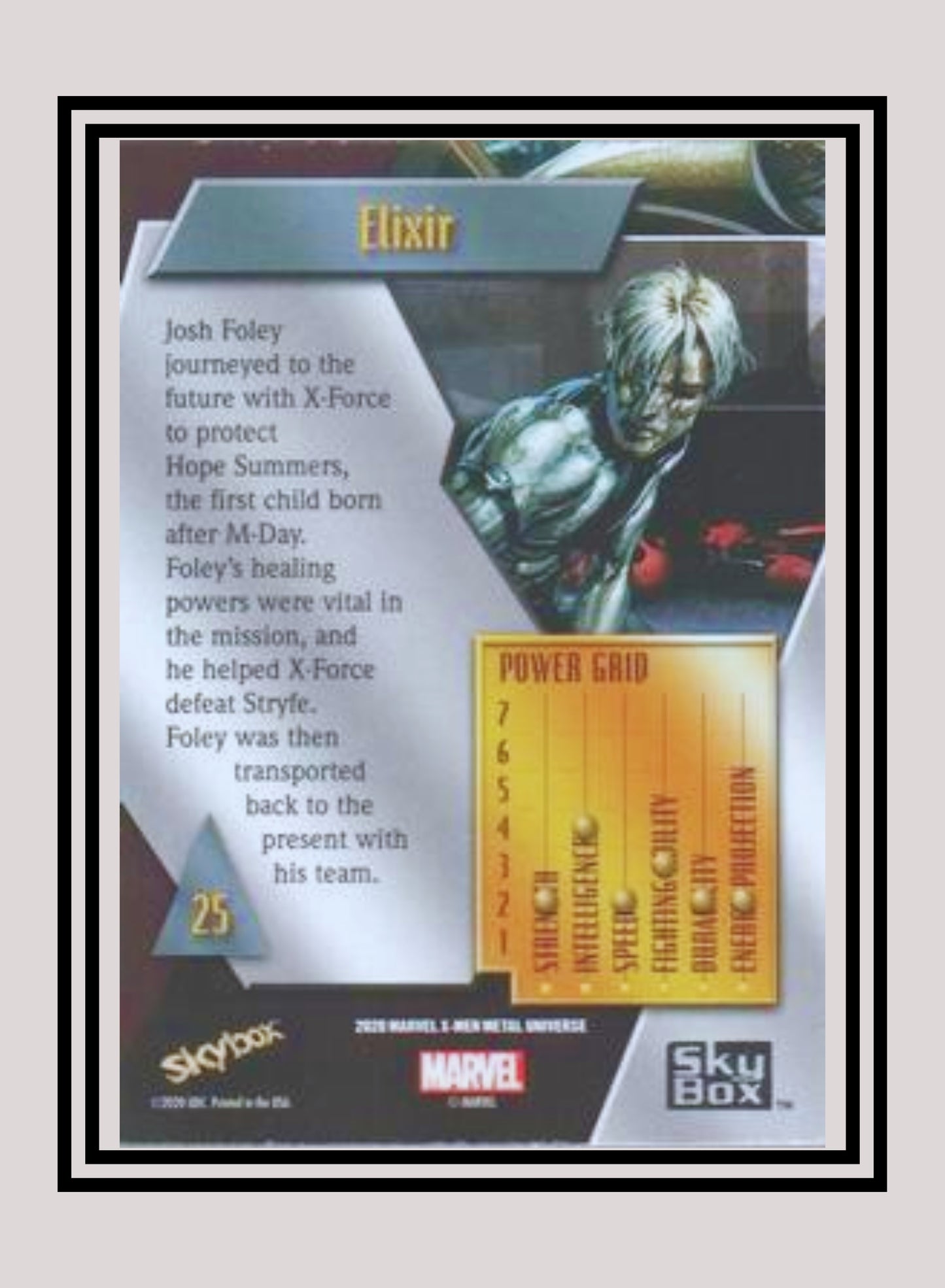 Marvel! 1x Elixir - Base Low Series (#025 - 2021 Upper Deck X-Men Metal Universe)