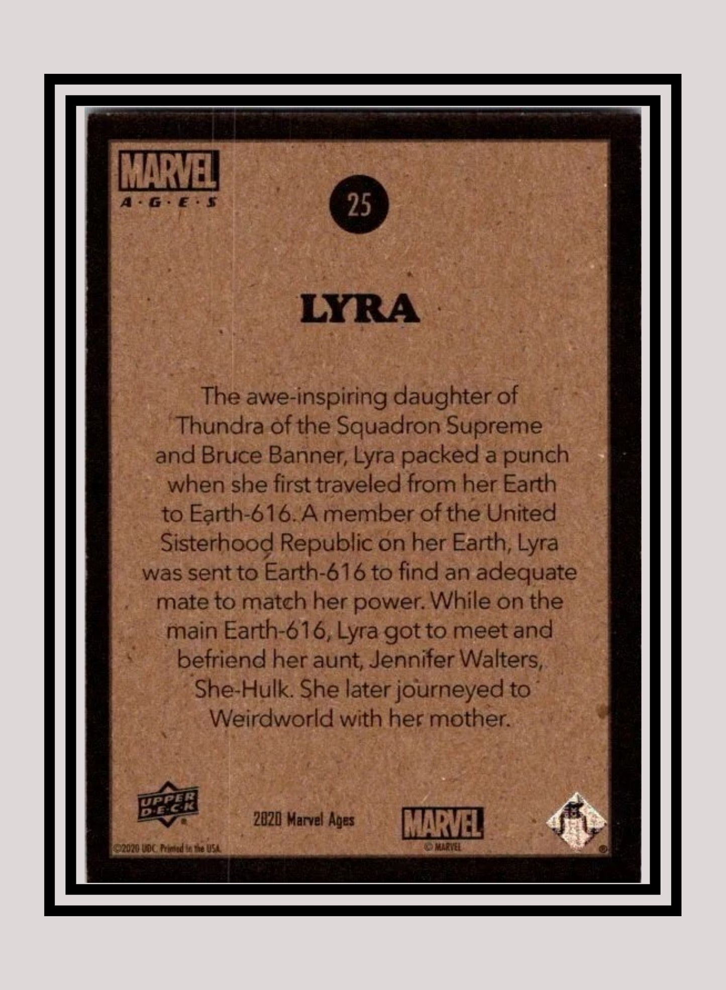 Marvel! 1x Lyra - Base (#025 - 2020 Upper Deck Marvel Ages)