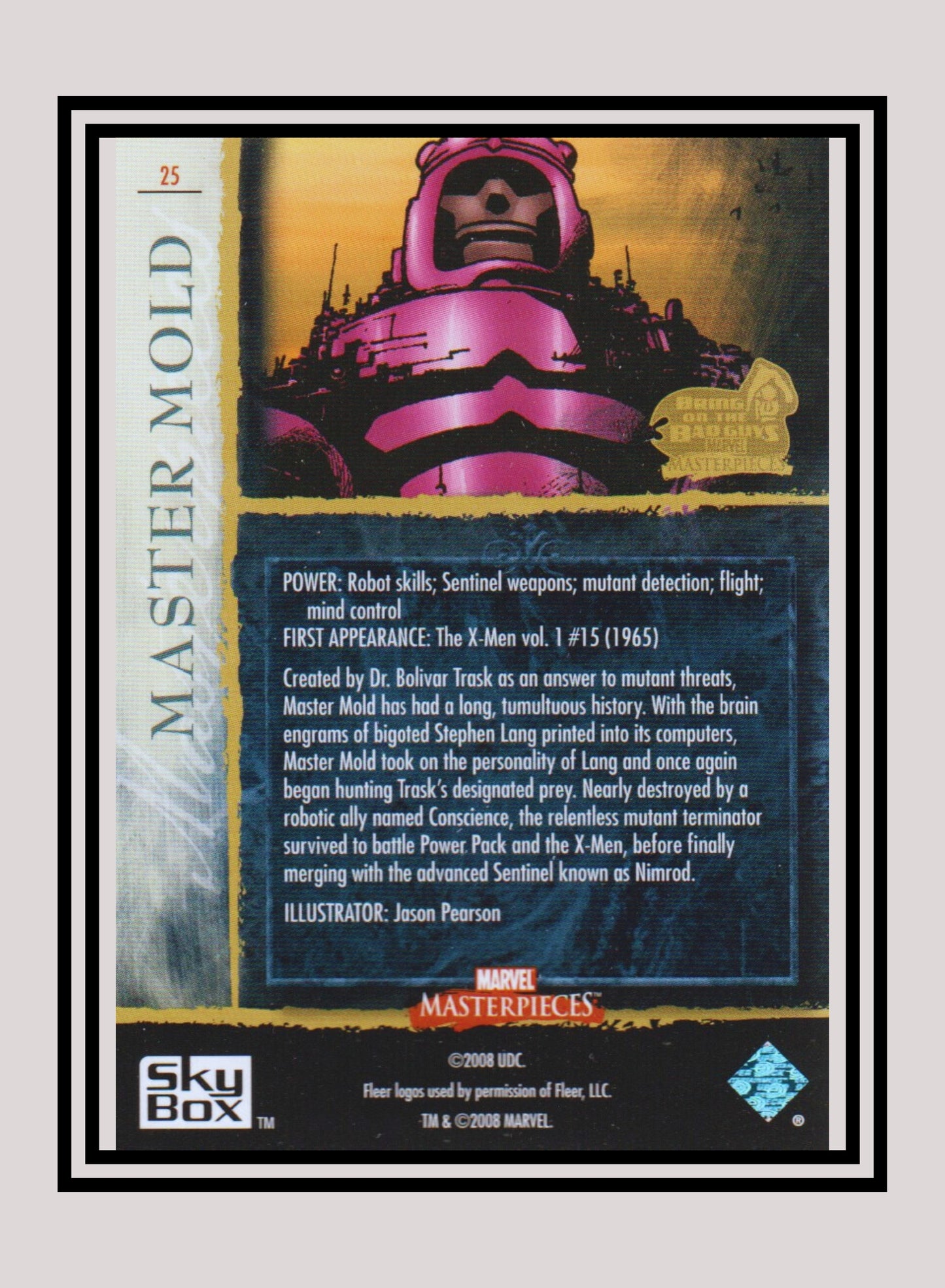 Marvel! 1x Master Mold - Base (#25 - 2008 Upper Deck Marvel Masterpieces Series 3)