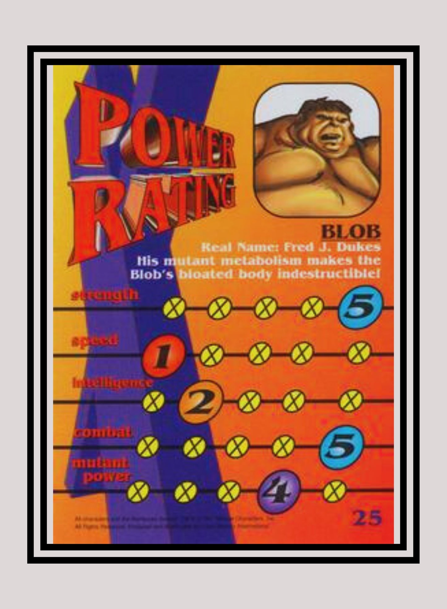 Marvel! 1x Blob - Base (#25 - 1997 Fleer X-Men International)