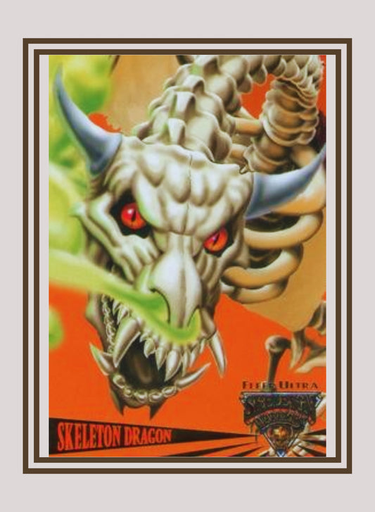 1x Skeleton Dragon - Base (#025 - 1995 Fleer Ultra Skeleton Warriors)