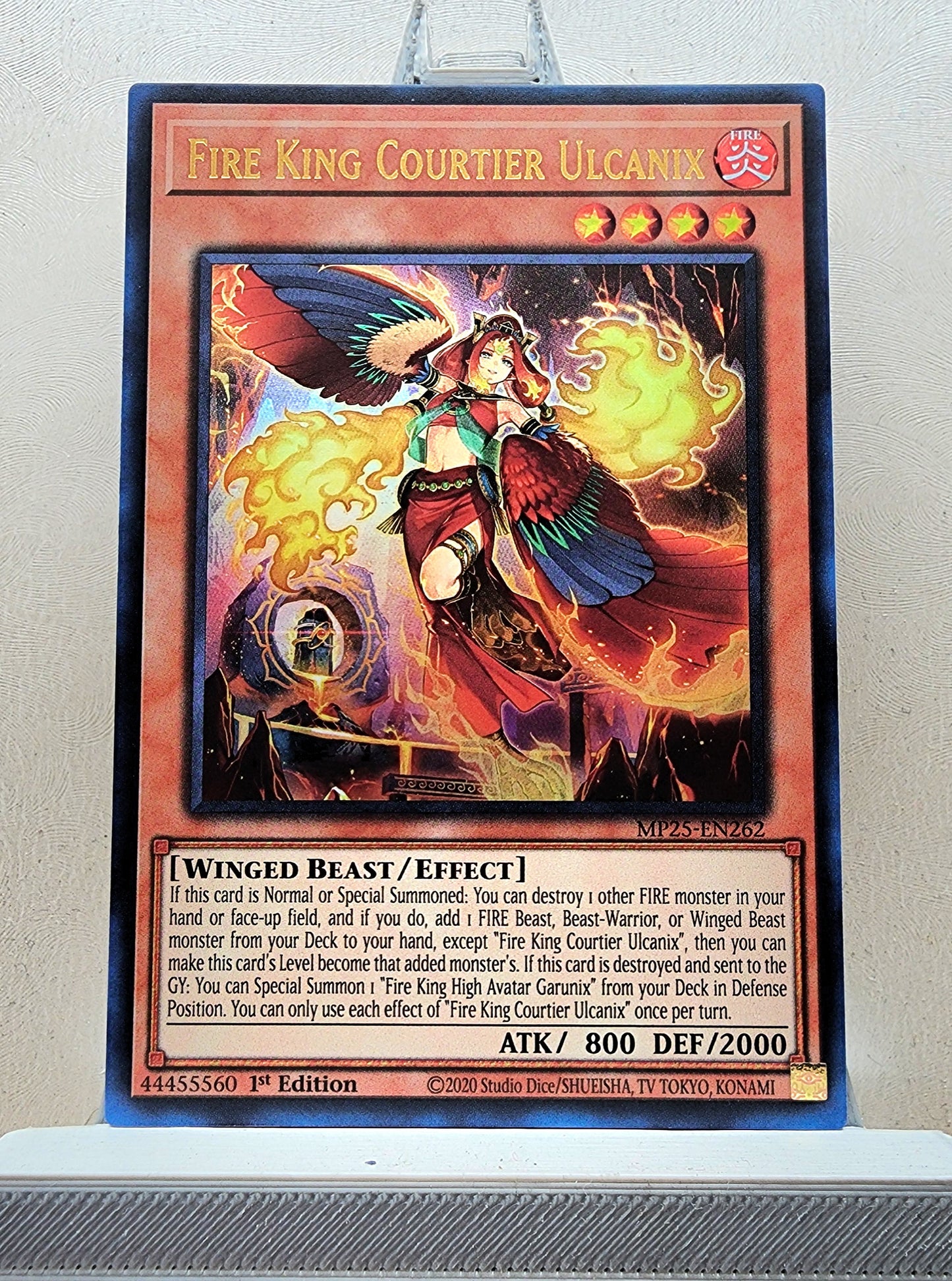 Yugioh! 1x Fire King Courtier Ulcanix (MP25 - Ultra Rare) 1st Edition