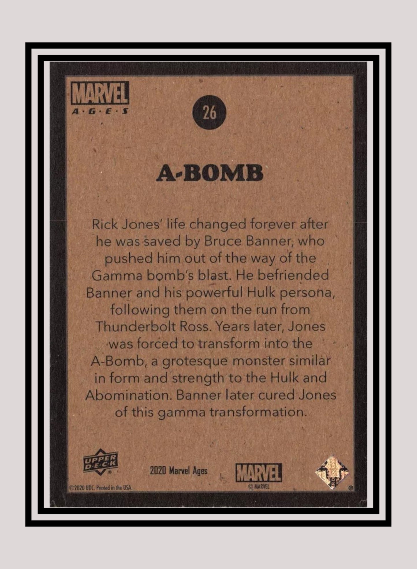 Marvel! 1x A-Bomb - Base (#026 - 2020 Upper Deck Marvel Ages)