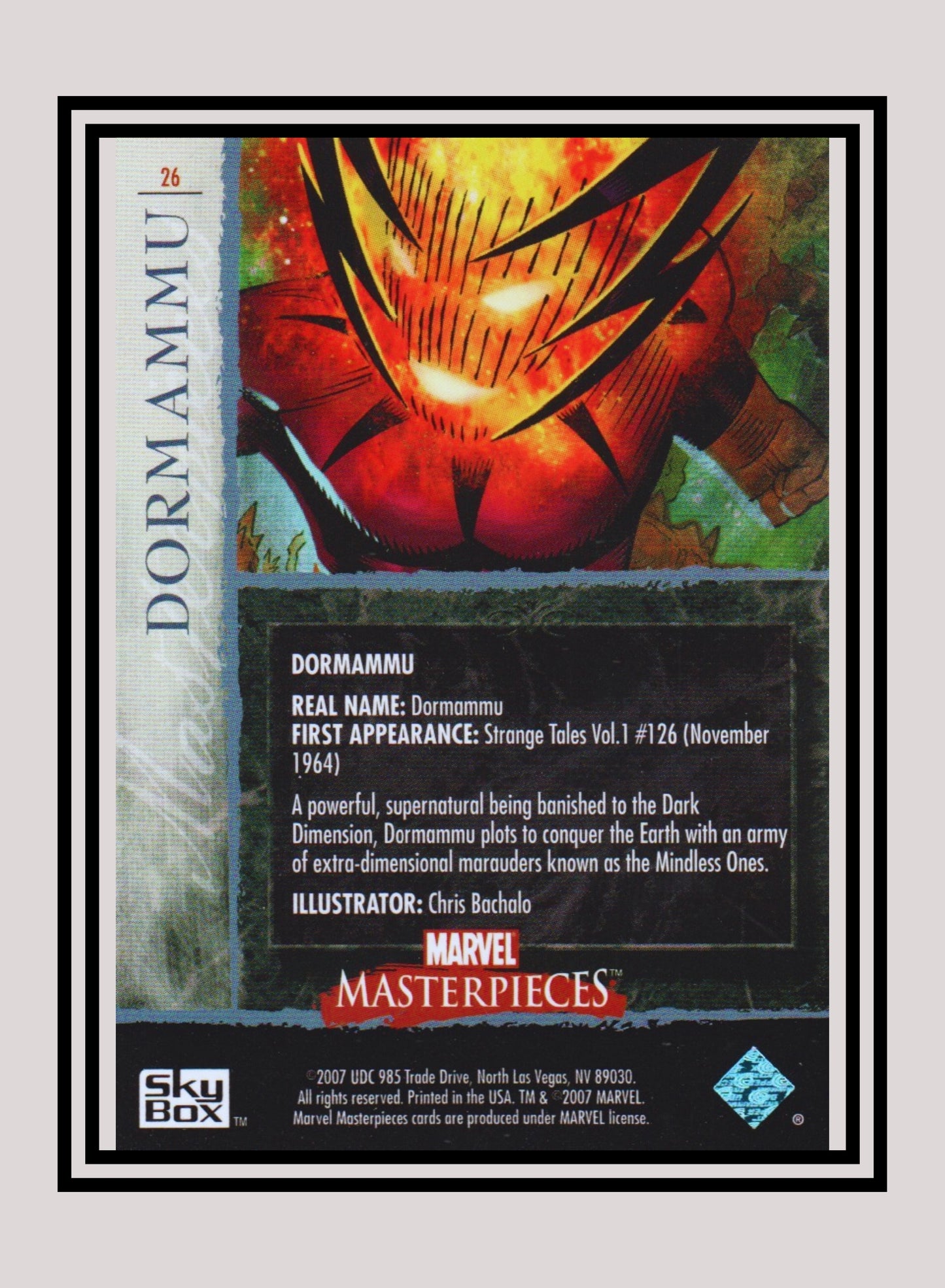 Marvel! 1x Dormammu - Base (#26 - 2007 Upper Deck Marvel Masterpieces)