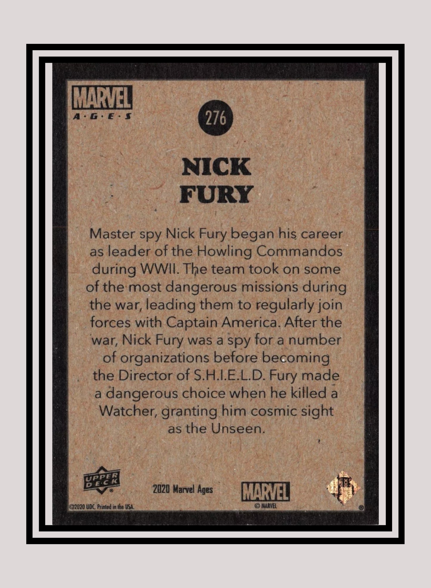 Marvel! 1x Nick Fury - Base (#276 - 2020 Upper Deck Marvel Ages)