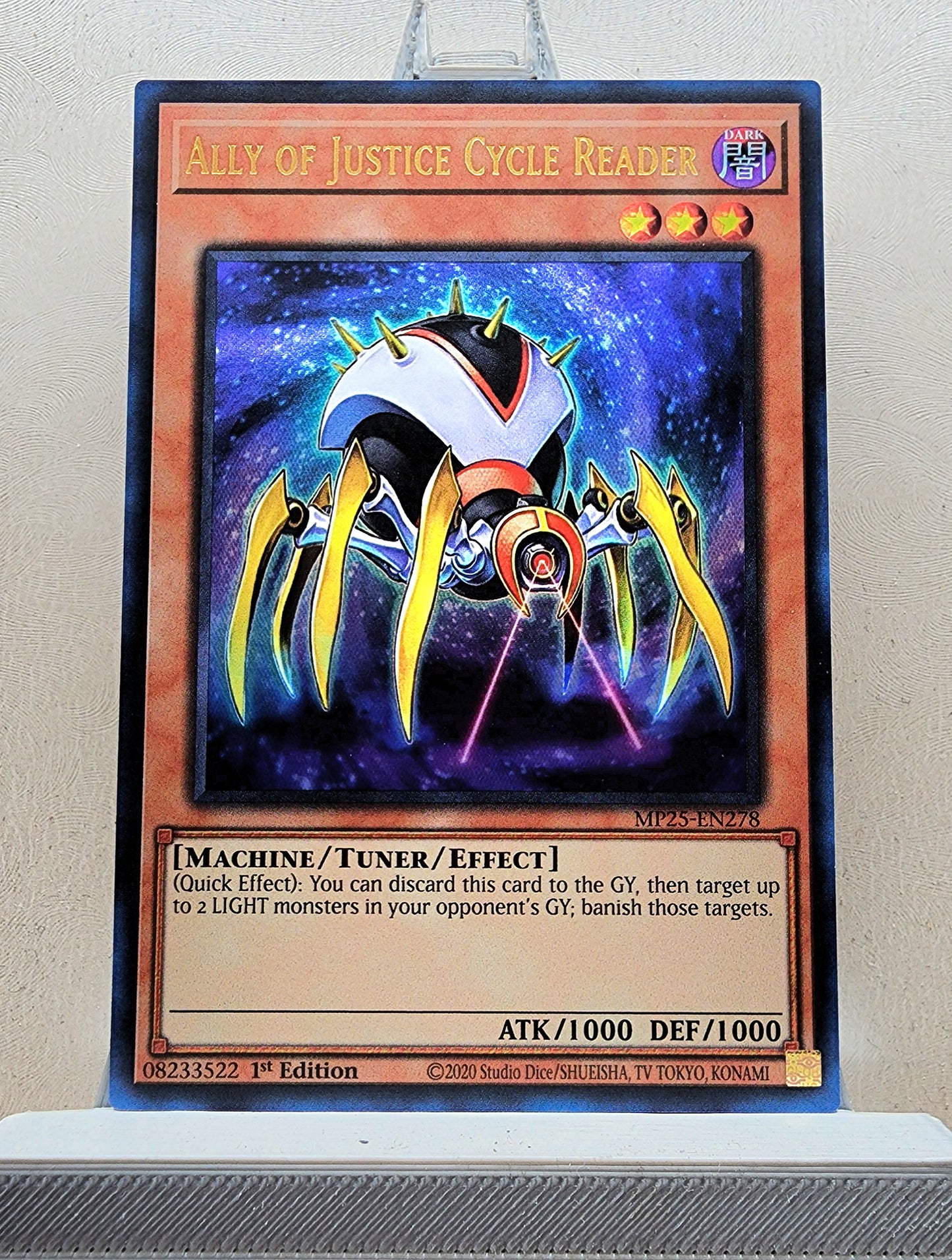 Yugioh! 1x Ally of Justice Cycle Reader (MP25 - Ultra Rare) 1st Edition