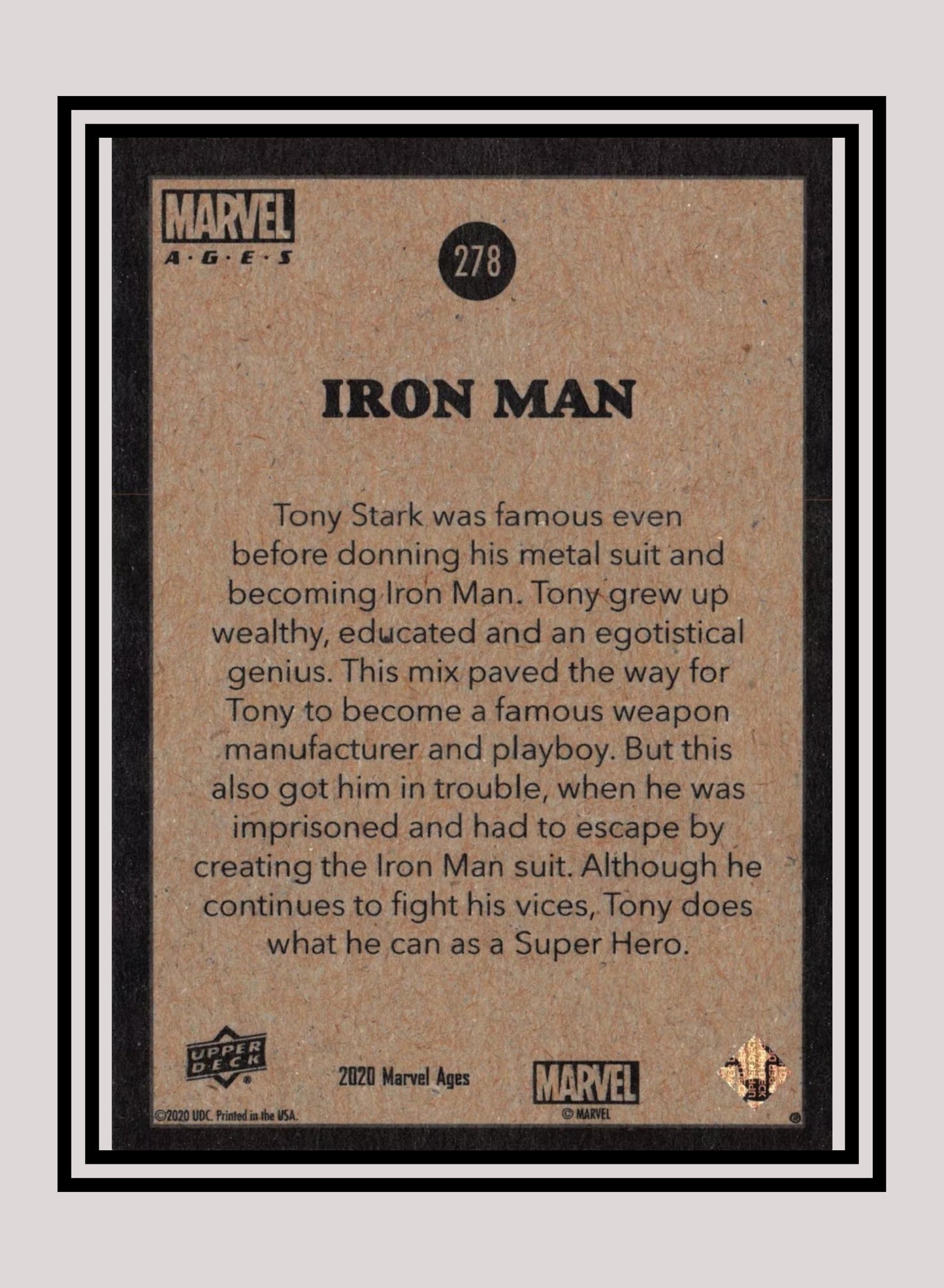 Marvel! 1x Iron Man - Base (#278 - 2020 Upper Deck Marvel Ages)