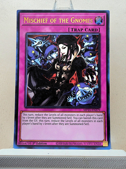 Yugioh! 1x Mischief of the Gnomes (MP25 - Ultra Rare) 1st Edition