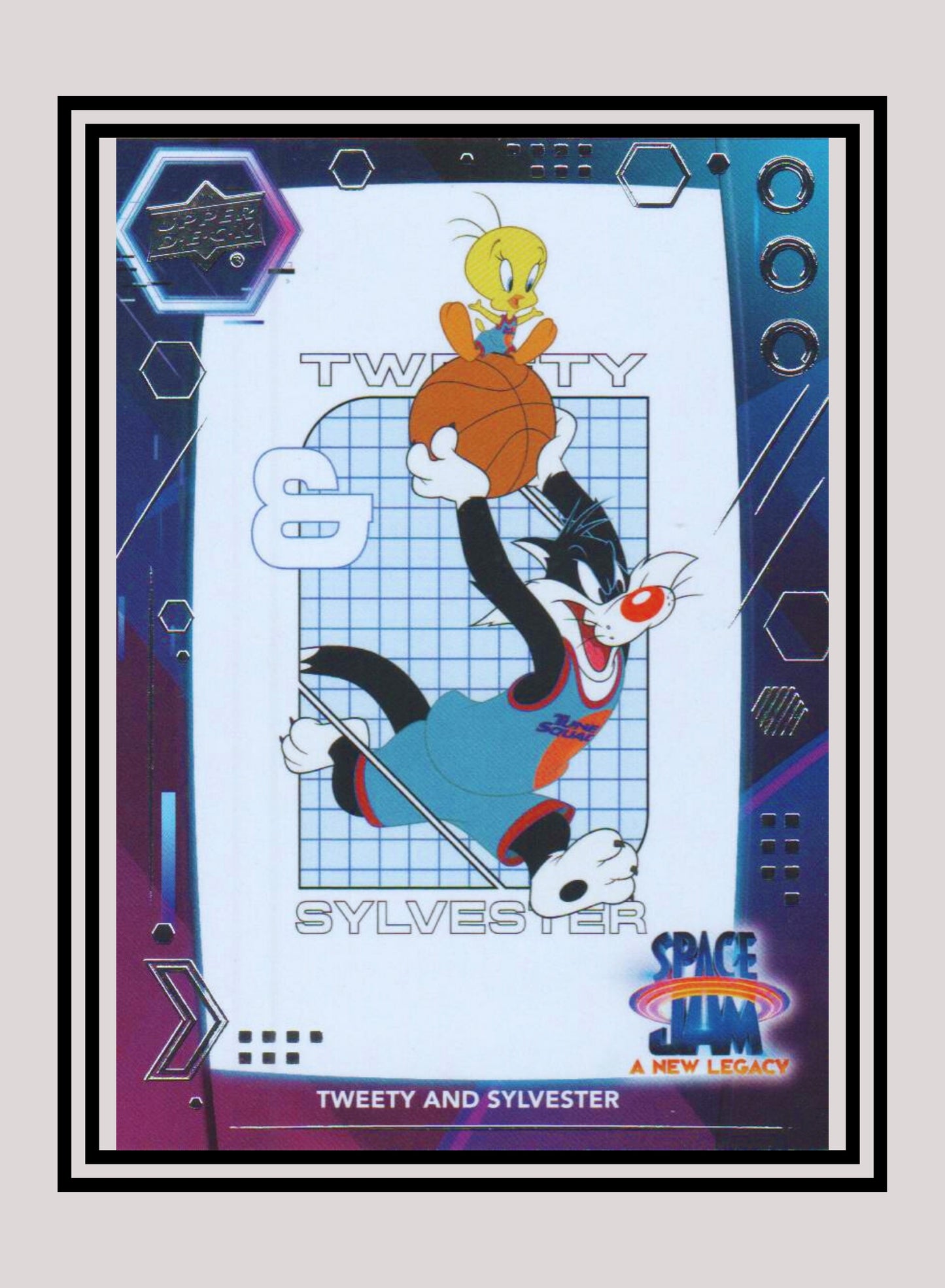 1x Tweety and Sylvester - Base/Blue Parallel (#27 - 2021 Upper Deck Space Jam: A New Legacy)