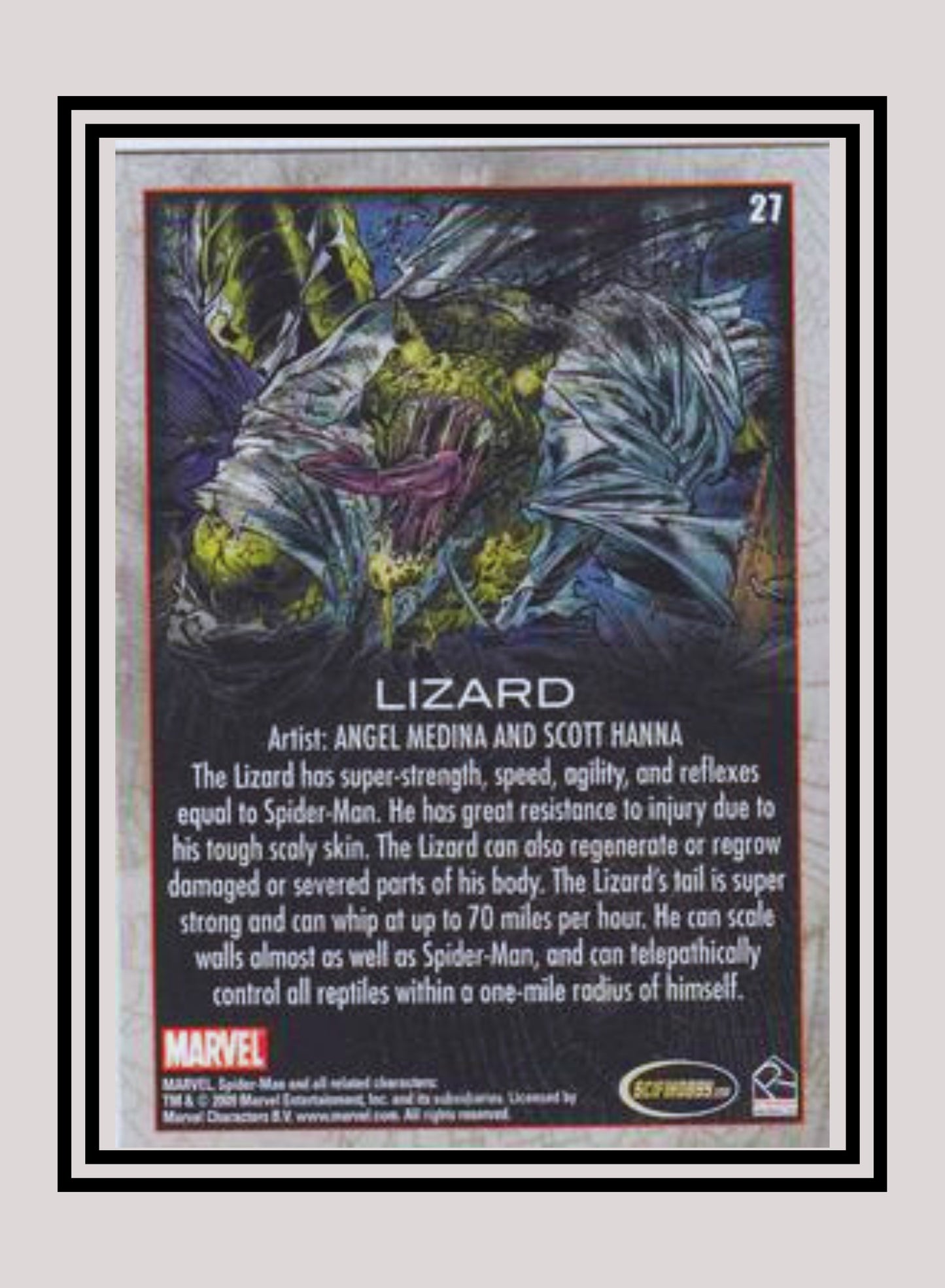 Marvel! 1x Lizard - Base (#27 - 2009 Rittenhouse Spiderman Archives)