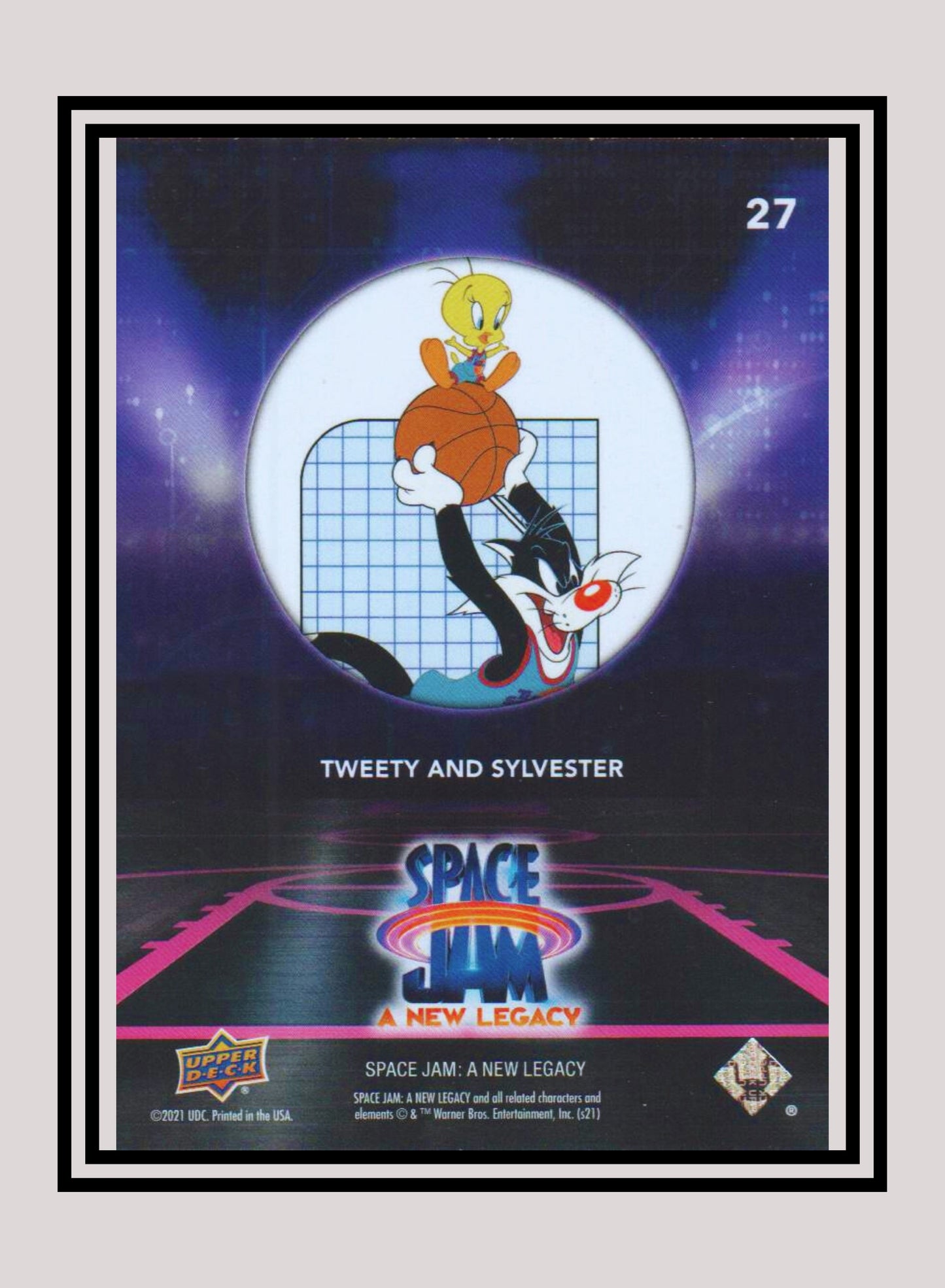 1x Tweety and Sylvester - Base/Blue Parallel (#27 - 2021 Upper Deck Space Jam: A New Legacy)