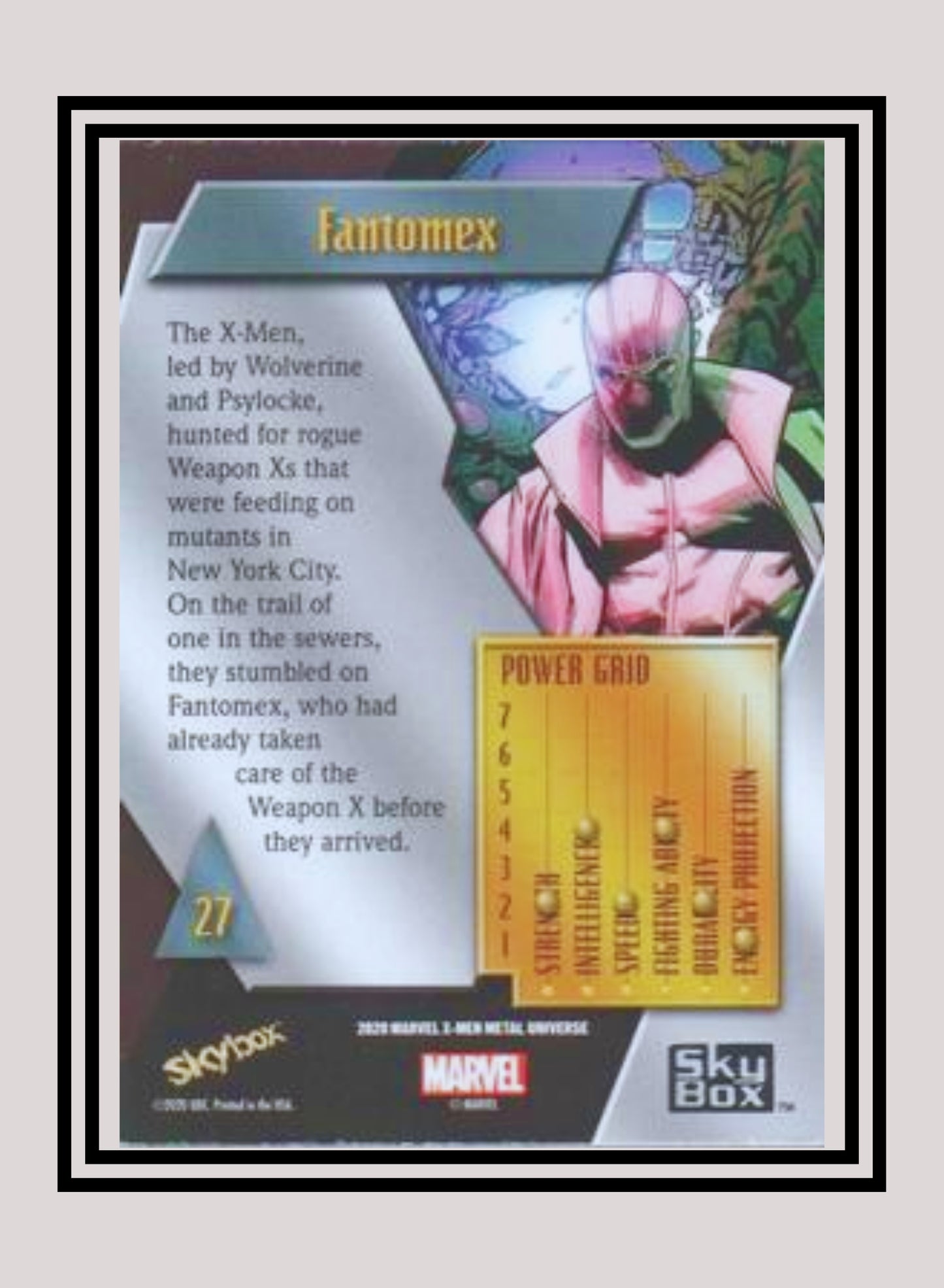 Marvel! 1x Fantomex - Base Low Series (#027 - 2021 Upper Deck X-Men Metal Universe)