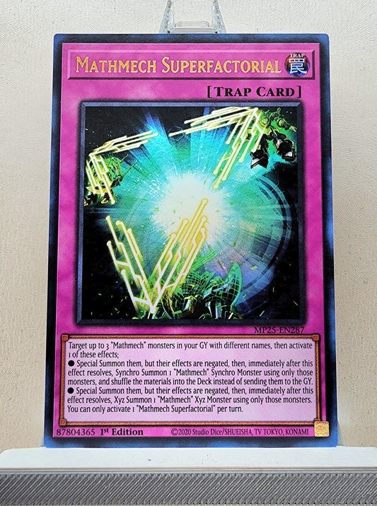 Yugioh! 1x Mathmech Superfactorial (MP25 - Ultra Rare) 1st Edition