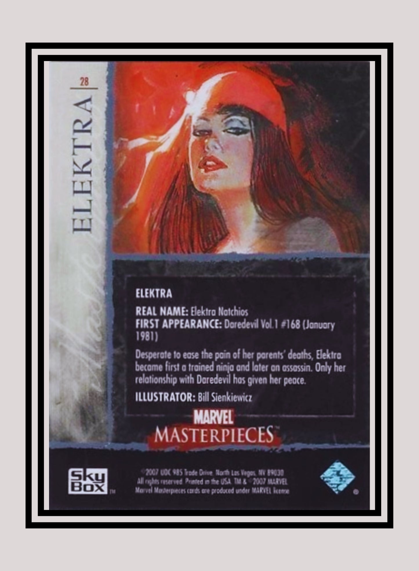 Marvel! 1x Elektra - Base (#28 - 2007 Upper Deck Marvel Masterpieces)
