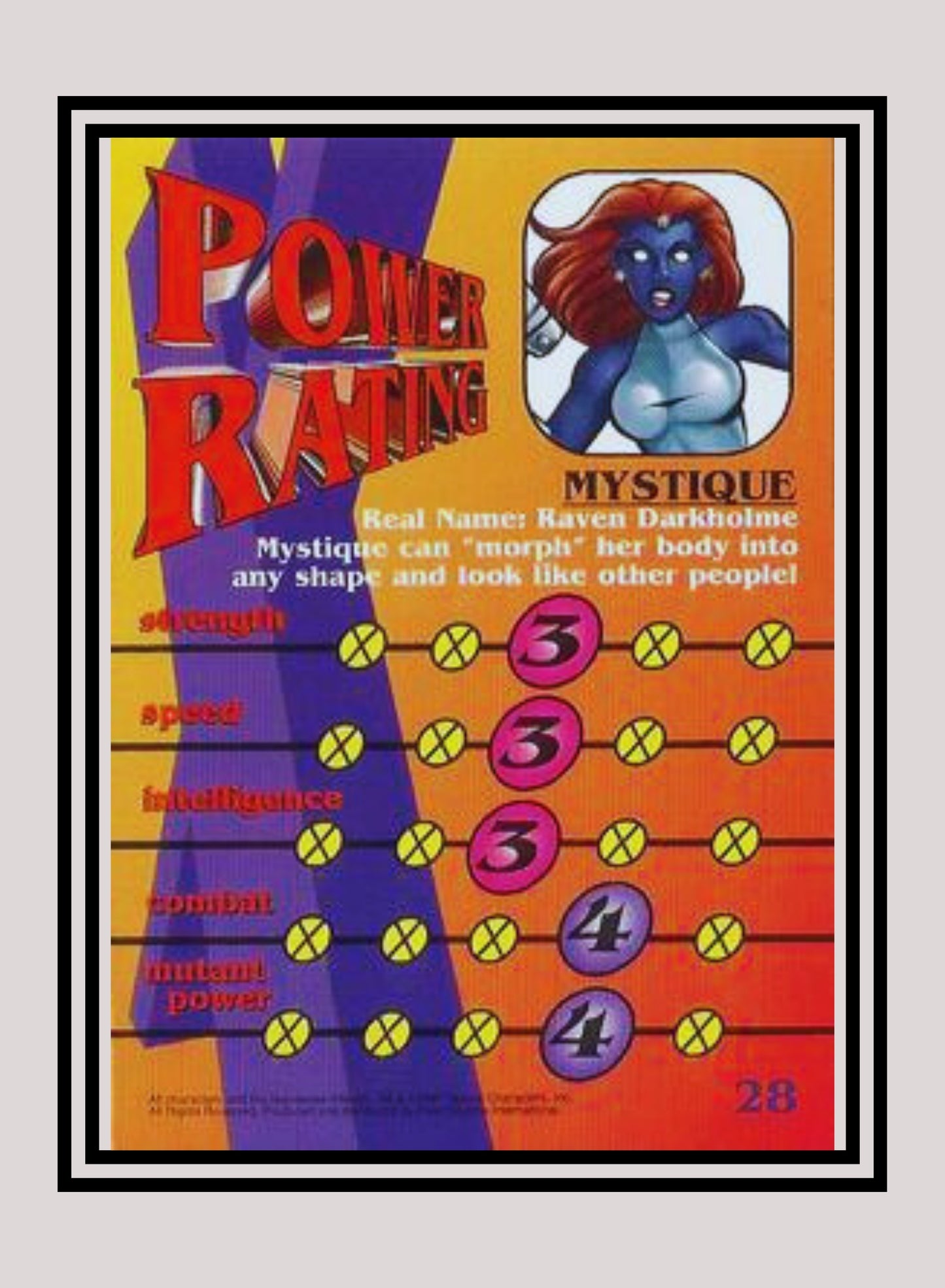 Marvel! 1x Mystique - Base (#28 - 1997 Fleer X-Men International)