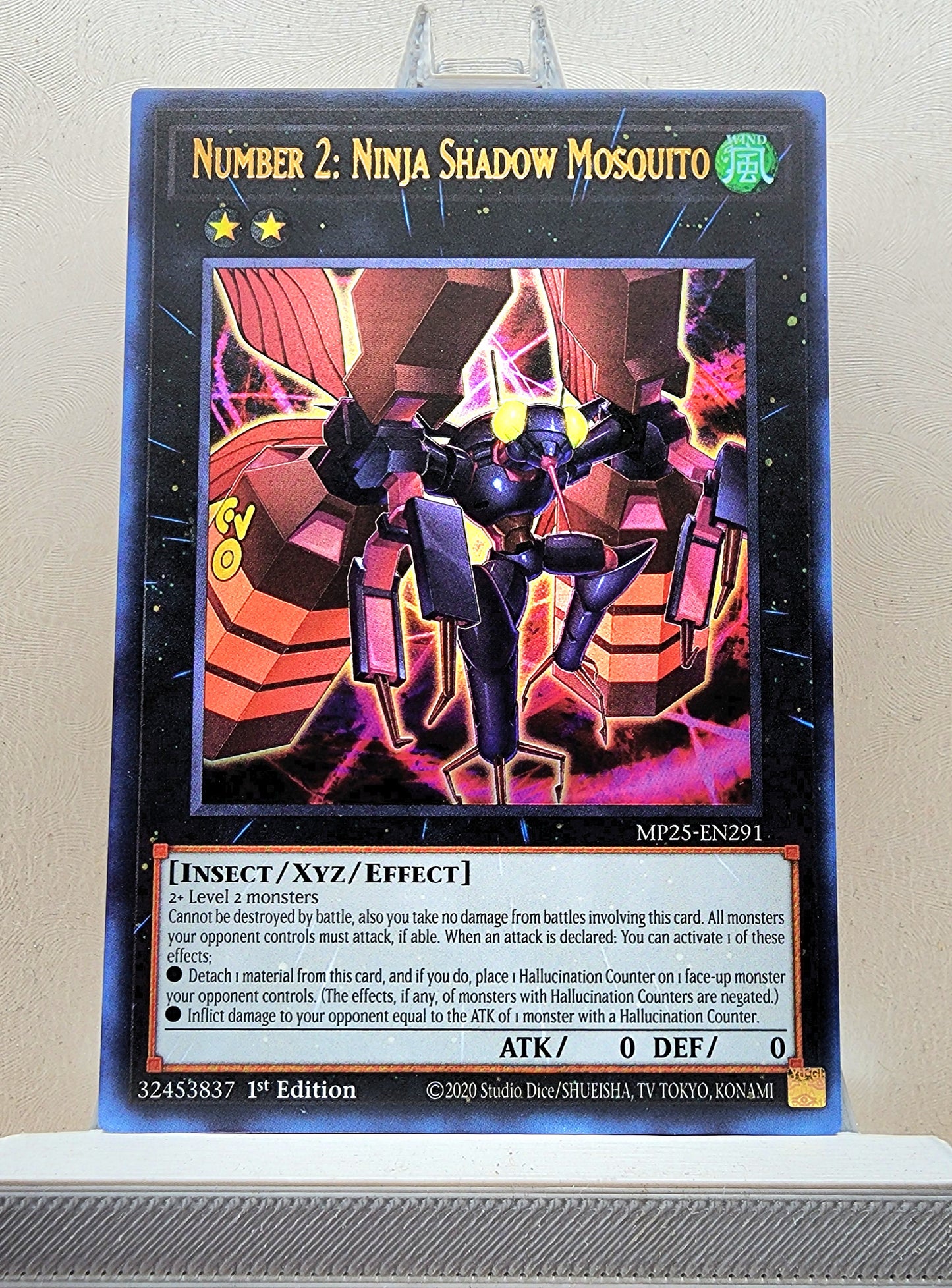 Yugioh! 1x Number 2: Ninja Shadow Mosquito (MP25 - Ultra Rare) 1st Edition
