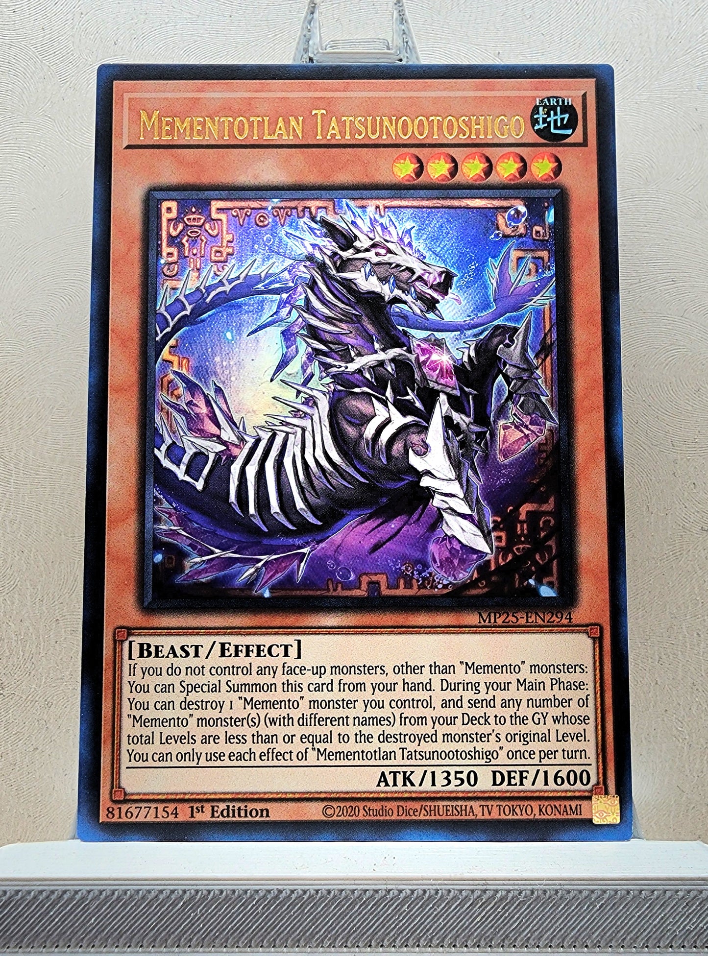 Yugioh! 1x Mementotlan Tatsunootoshigo (MP25 - Ultra Rare) 1st Edition