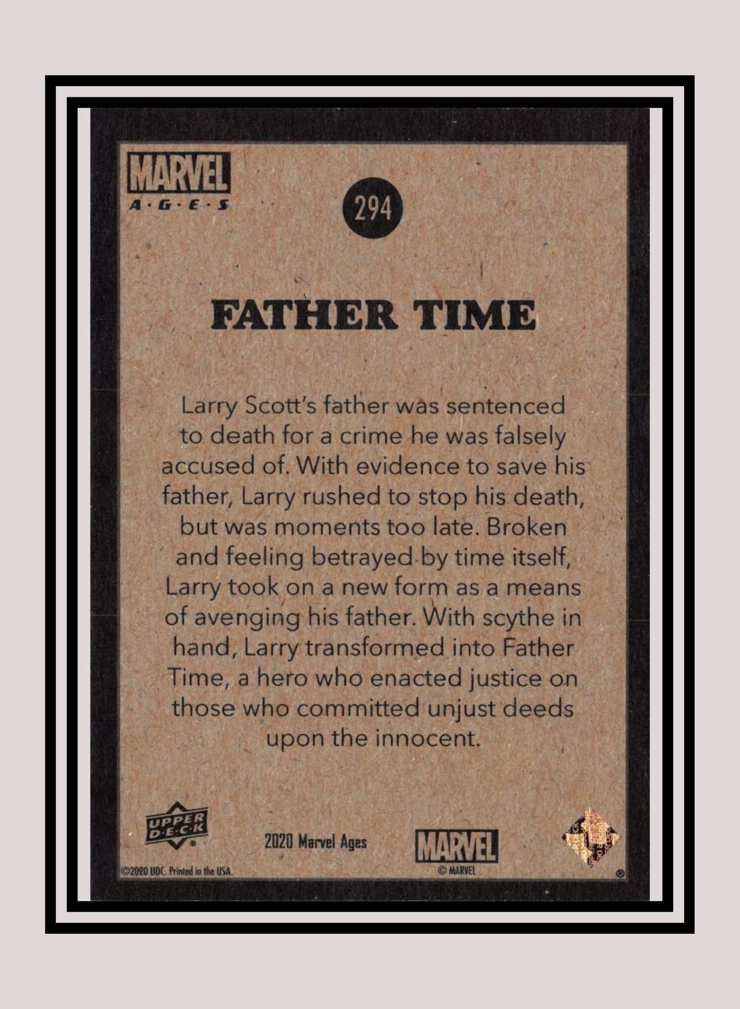 Marvel! 1x Father Time - Base (#294 - 2020 Upper Deck Marvel Ages)