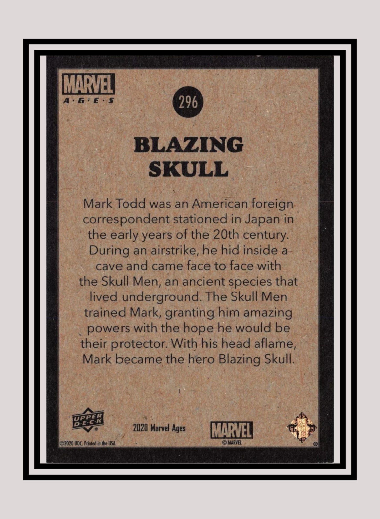 Marvel! 1x Blazing Skull - Base (#296 - 2020 Upper Deck Marvel Ages)