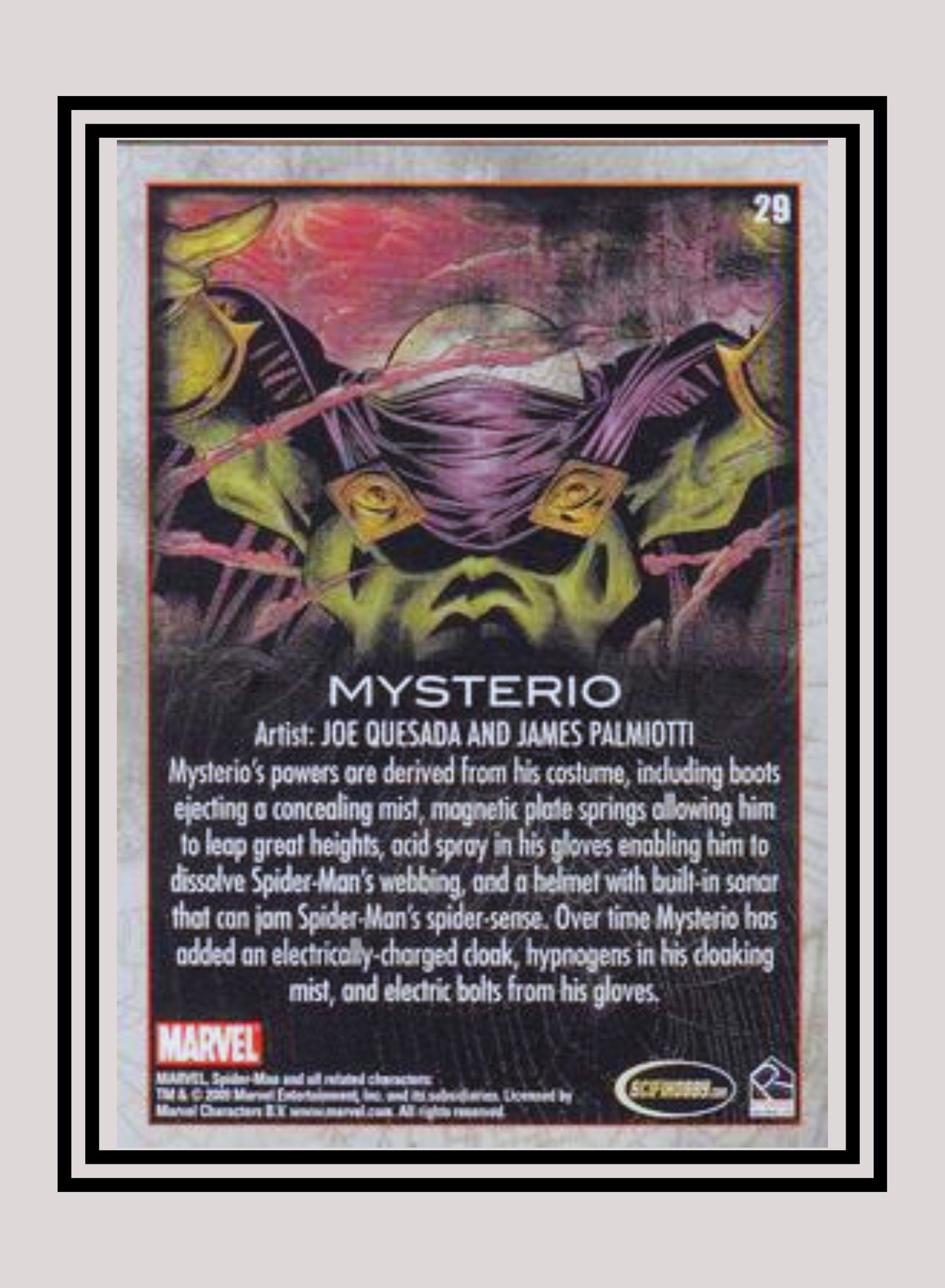 Marvel! 1x Mysterio - Base (#29 - 2009 Rittenhouse Spiderman Archives)