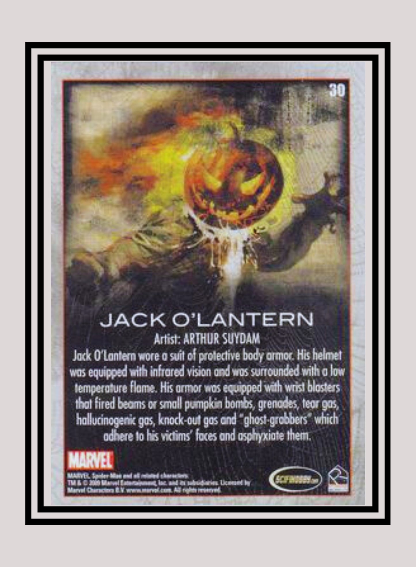 Marvel! 1x Jack O'Lantern - Base (#30 - 2009 Rittenhouse Spiderman Archives)