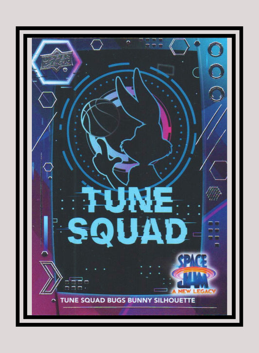 1x Tune Squad Bugs Bunny Silhouette - Base/Blue Parallel (#31 - 2021 Upper Deck Space Jam: A New Legacy)