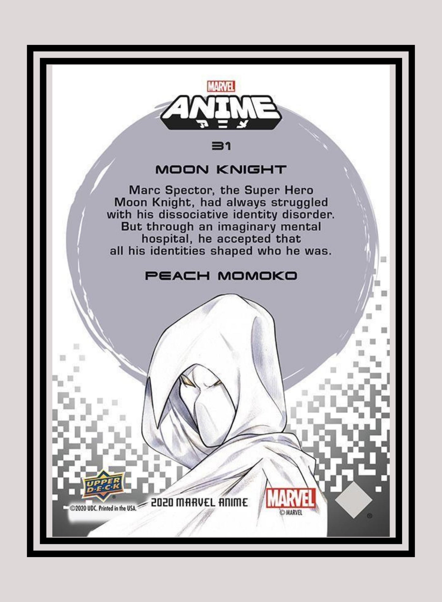 Marvel! 1x Moon Knight - Base (#31 - 2020 Upper Deck Marvel Anime)