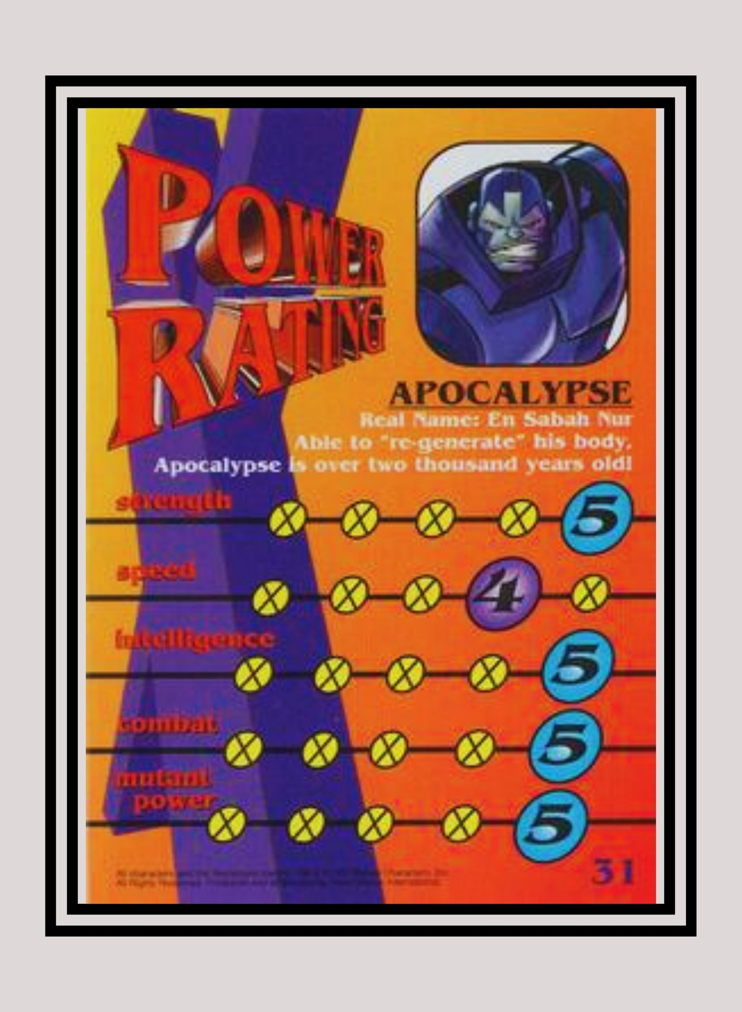 Marvel! 1x Apocalypse - Base (#31 - 1997 Fleer X-Men International)