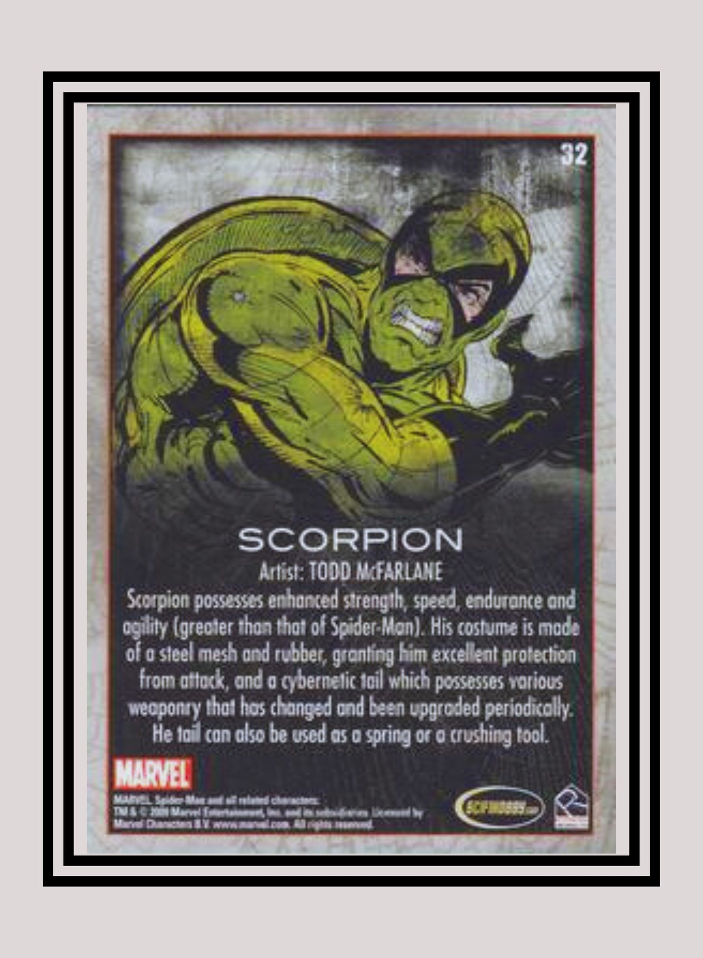 Marvel! 1x Scorpion - Base (#32 - 2009 Rittenhouse Spiderman Archives)