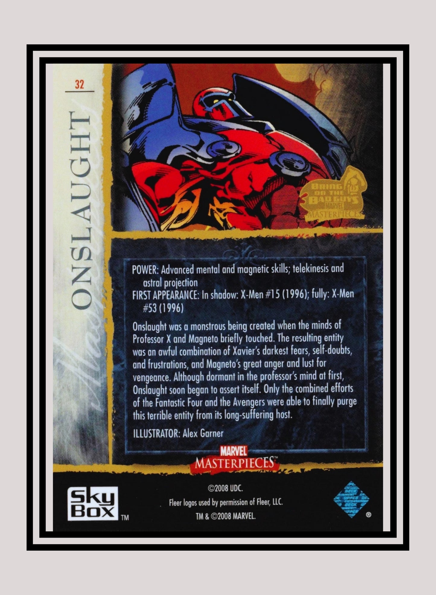 Marvel! 1x Onslaught - Base (#32 - 2008 Upper Deck Marvel Masterpieces Series 3)