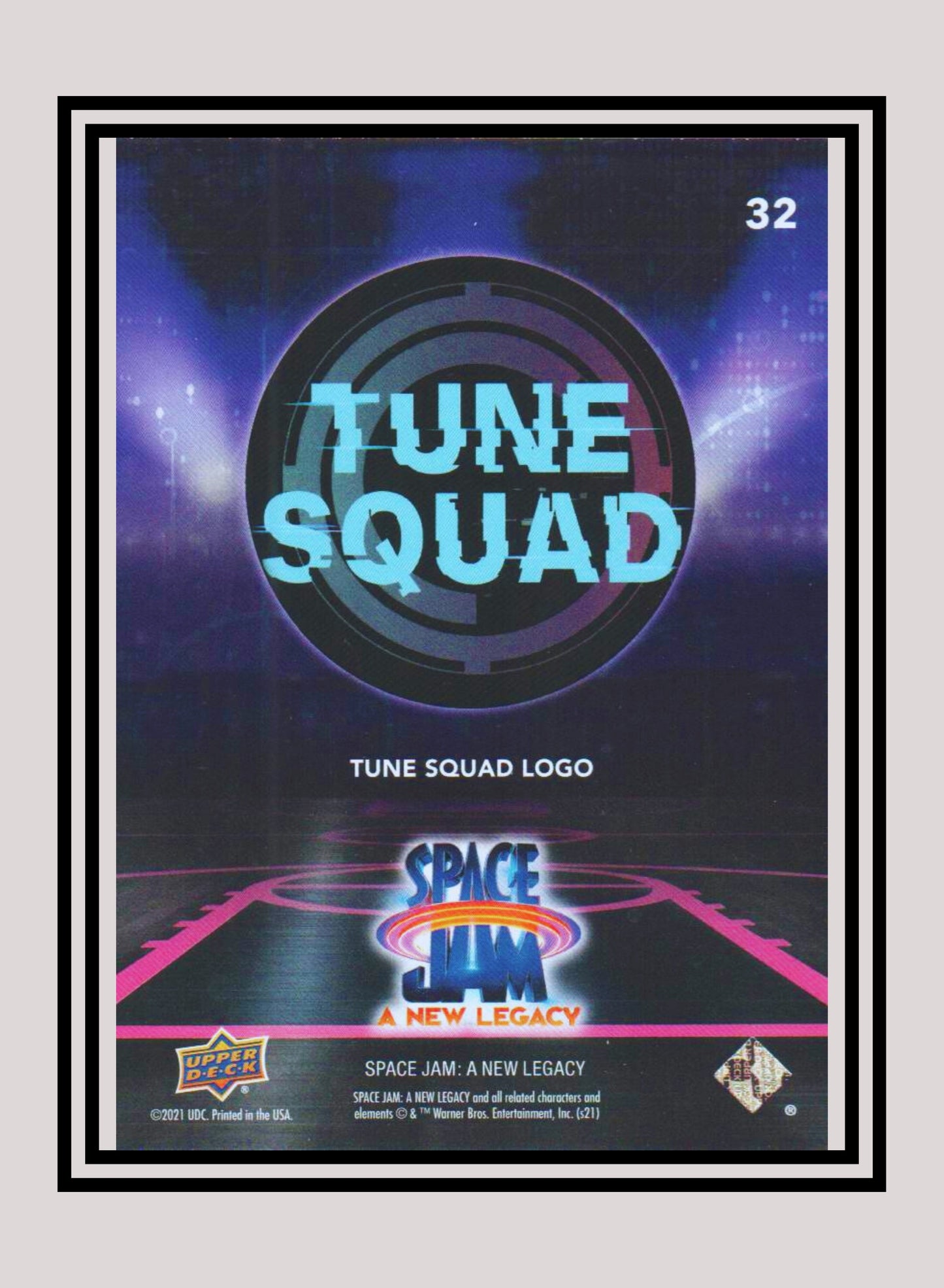 1x Tune Squad Logo - Base/Blue Parallel (#32 - 2021 Upper Deck Space Jam: A New Legacy)