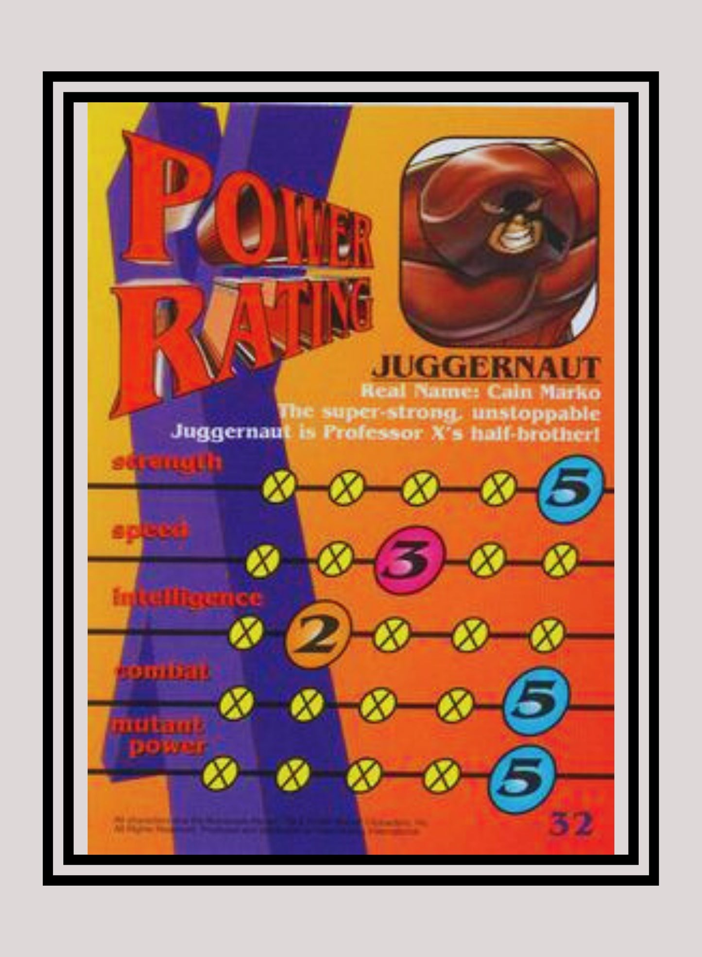 Marvel! 1x Juggernaut - Base (#32 - 1997 Fleer X-Men International)