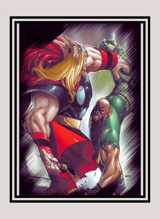 Marvel! 1x Thor vs. Gauntlet - Base (#33 - 2010 Rittenhouse Marvel Heroes & Villains)