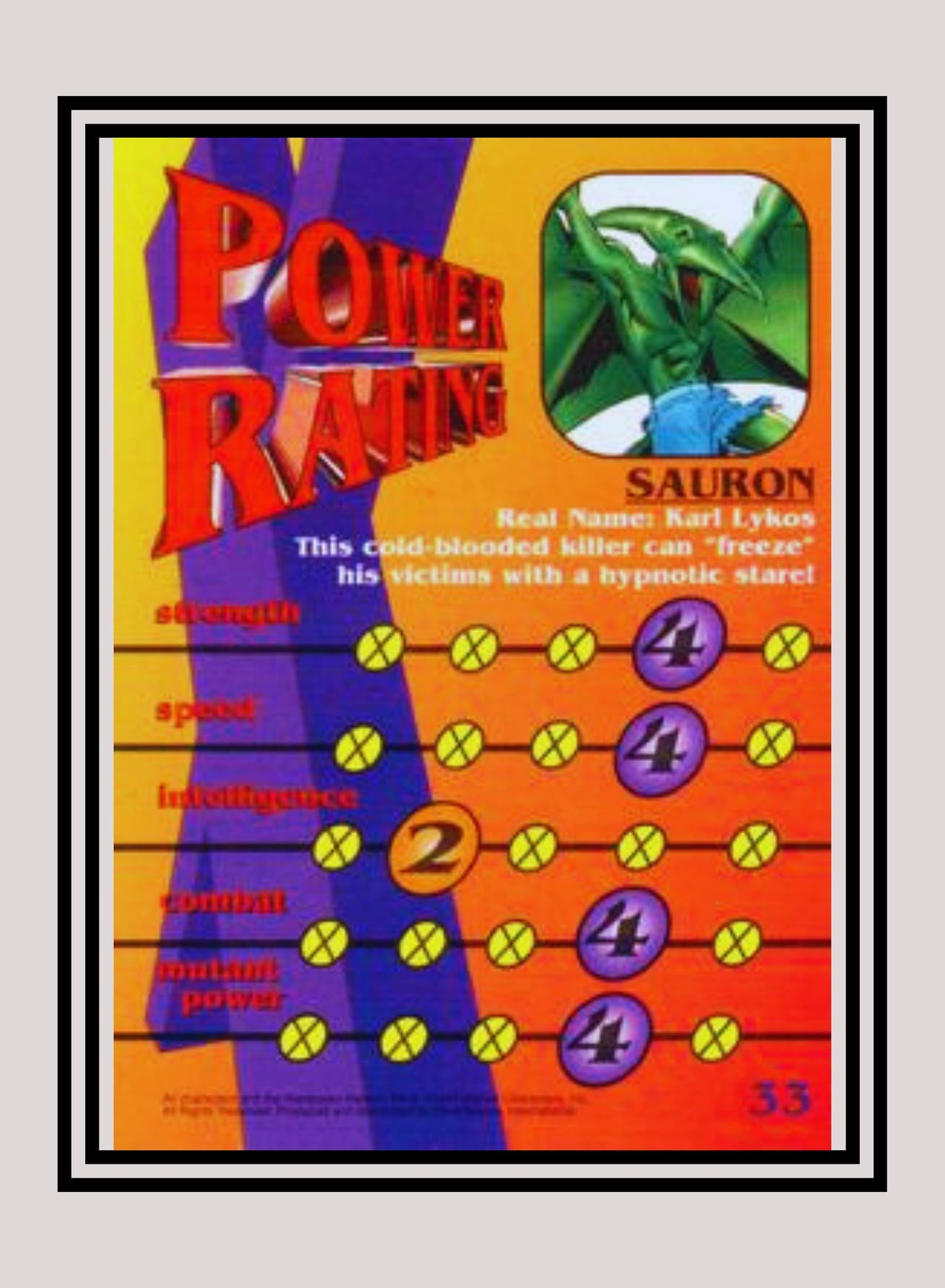 Marvel! 1x Sauron - Base (#33 - 1997 Fleer X-Men International)