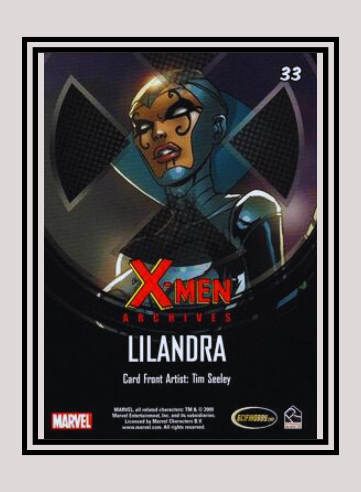 Marvel! 1x Lilandra - Base (#33 - 2009 Rittenhouse X-Men Archives)