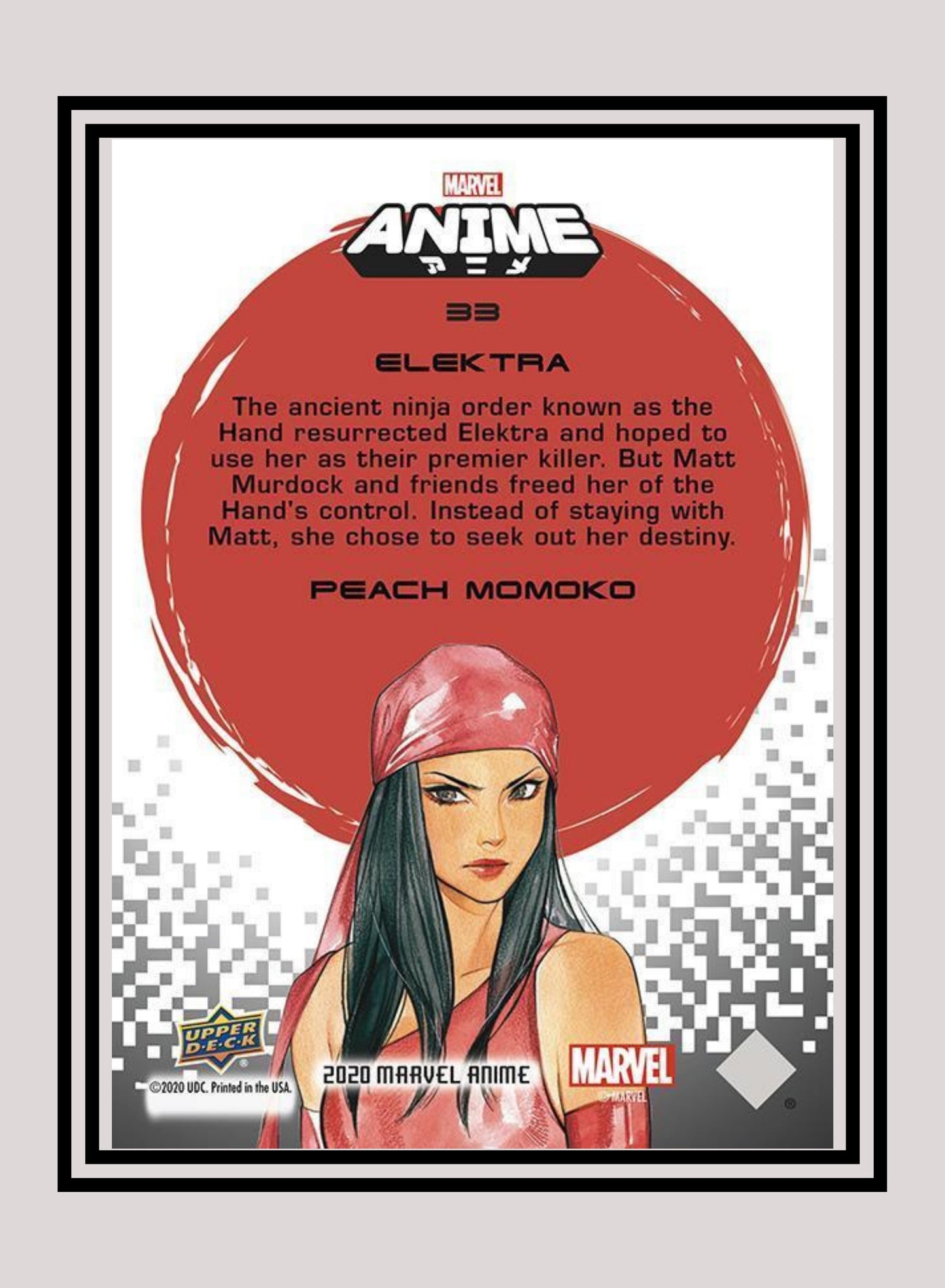 Marvel! 1x Elektra - Base (#33 - 2020 Upper Deck Marvel Anime)