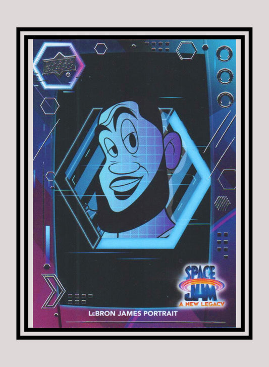 1x LeBron James Portrait - Base/Blue Parallel (#34 - 2021 Upper Deck Space Jam: A New Legacy)