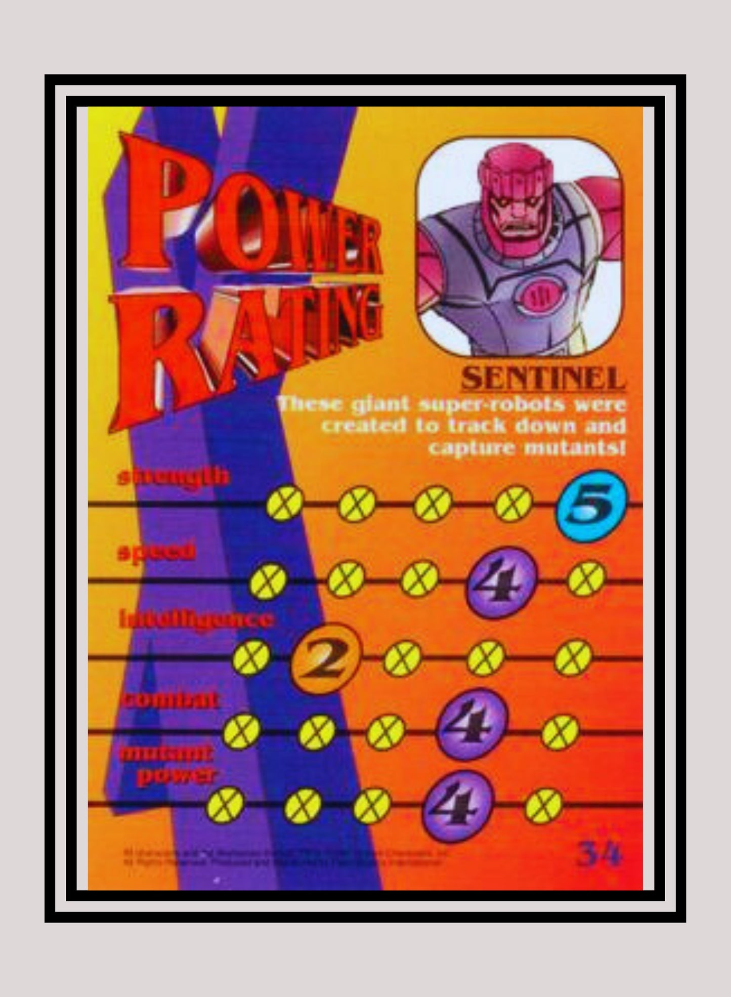 Marvel! 1x Sentinel - Base (#34 - 1997 Fleer X-Men International)