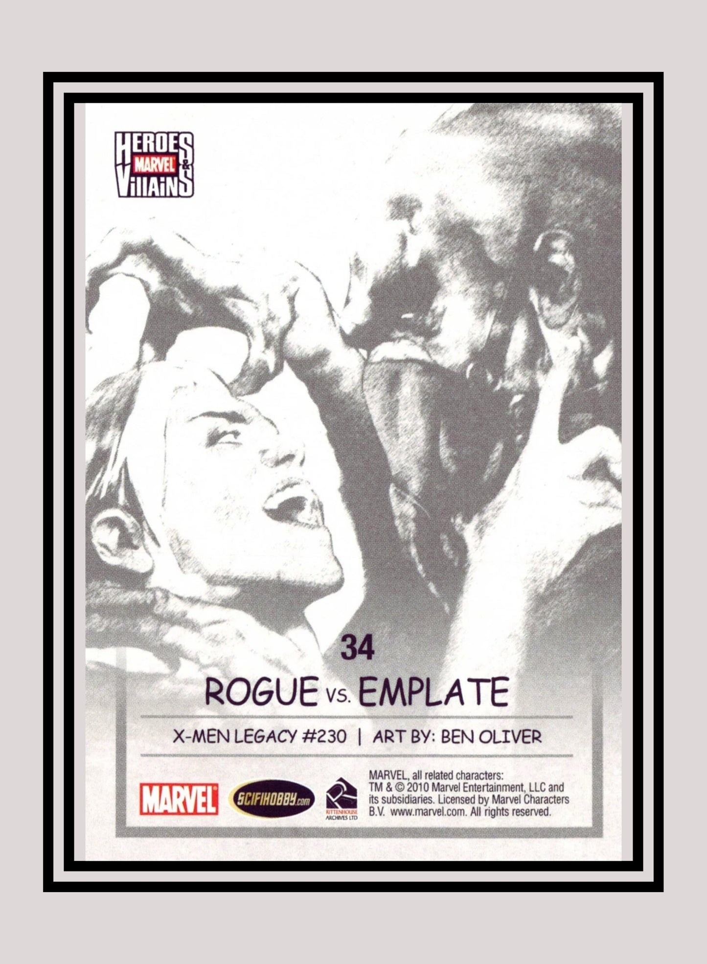 Marvel! 1x Rogue vs. Emplate - Base (#34 - 2010 Rittenhouse Marvel Heroes & Villains)