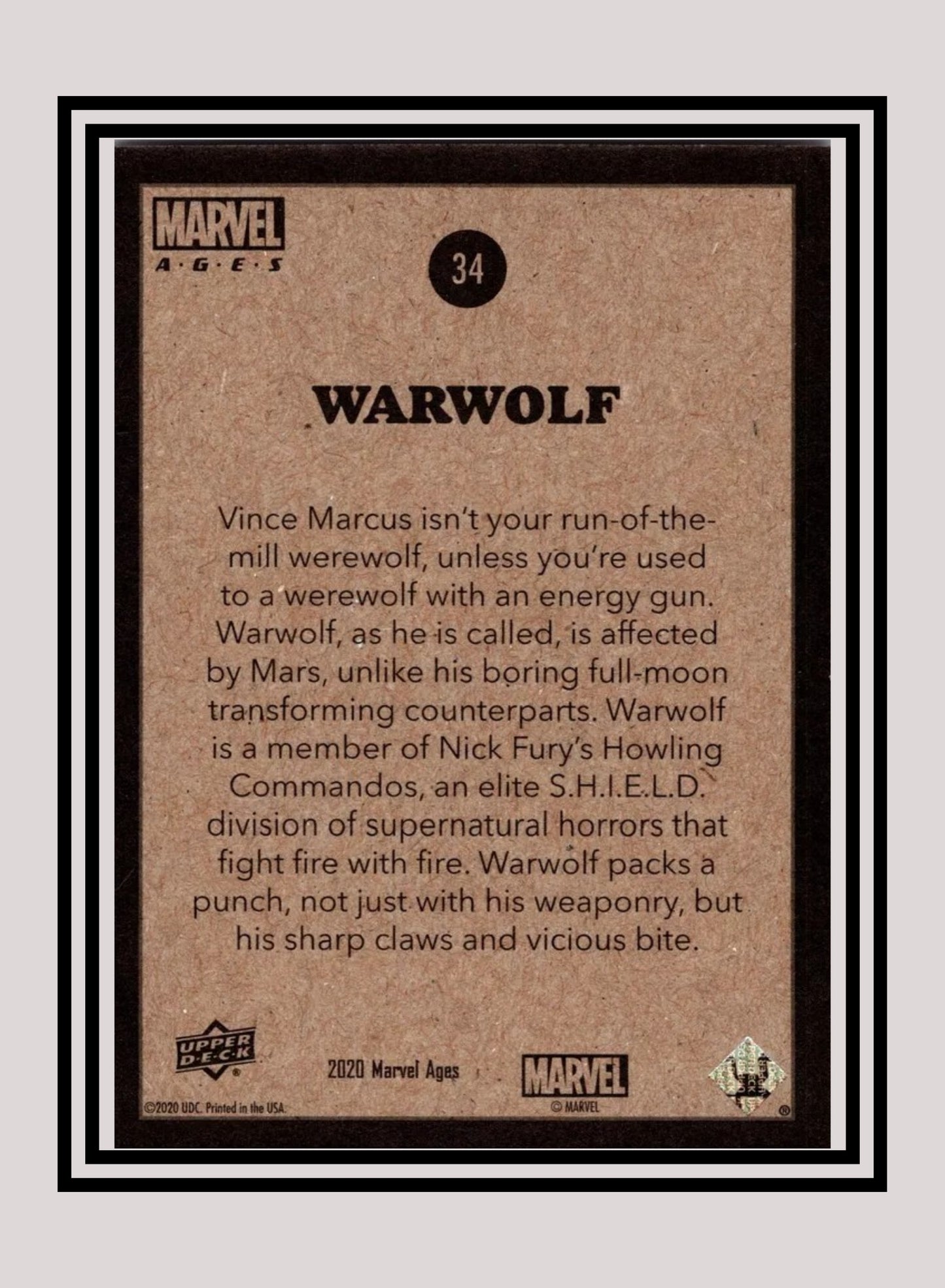 Marvel! 1x Warwolf - Base (#034 - 2020 Upper Deck Marvel Ages)