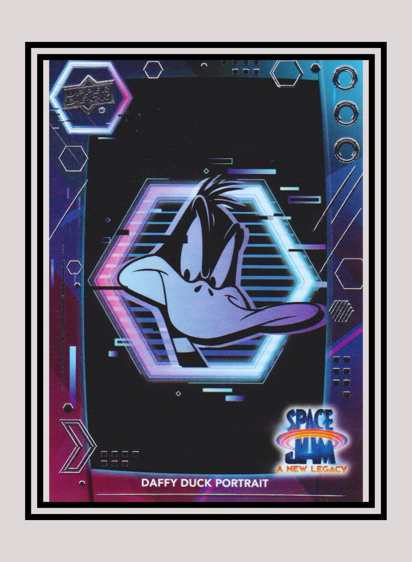 1x Daffy Duck Portrait - Base/Blue Parallel (#35 - 2021 Upper Deck Space Jam: A New Legacy)