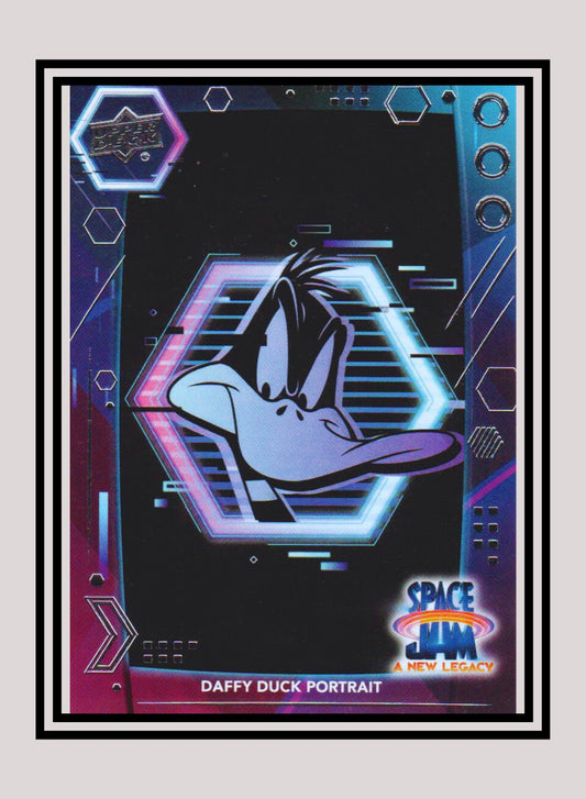 1x Daffy Duck Portrait - Base/Blue Parallel (#35 - 2021 Upper Deck Space Jam: A New Legacy)