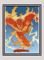 Marvel! 1x Human Torch - Base (#35 - 2008 Upper Deck Marvel Masterpieces Series 2)